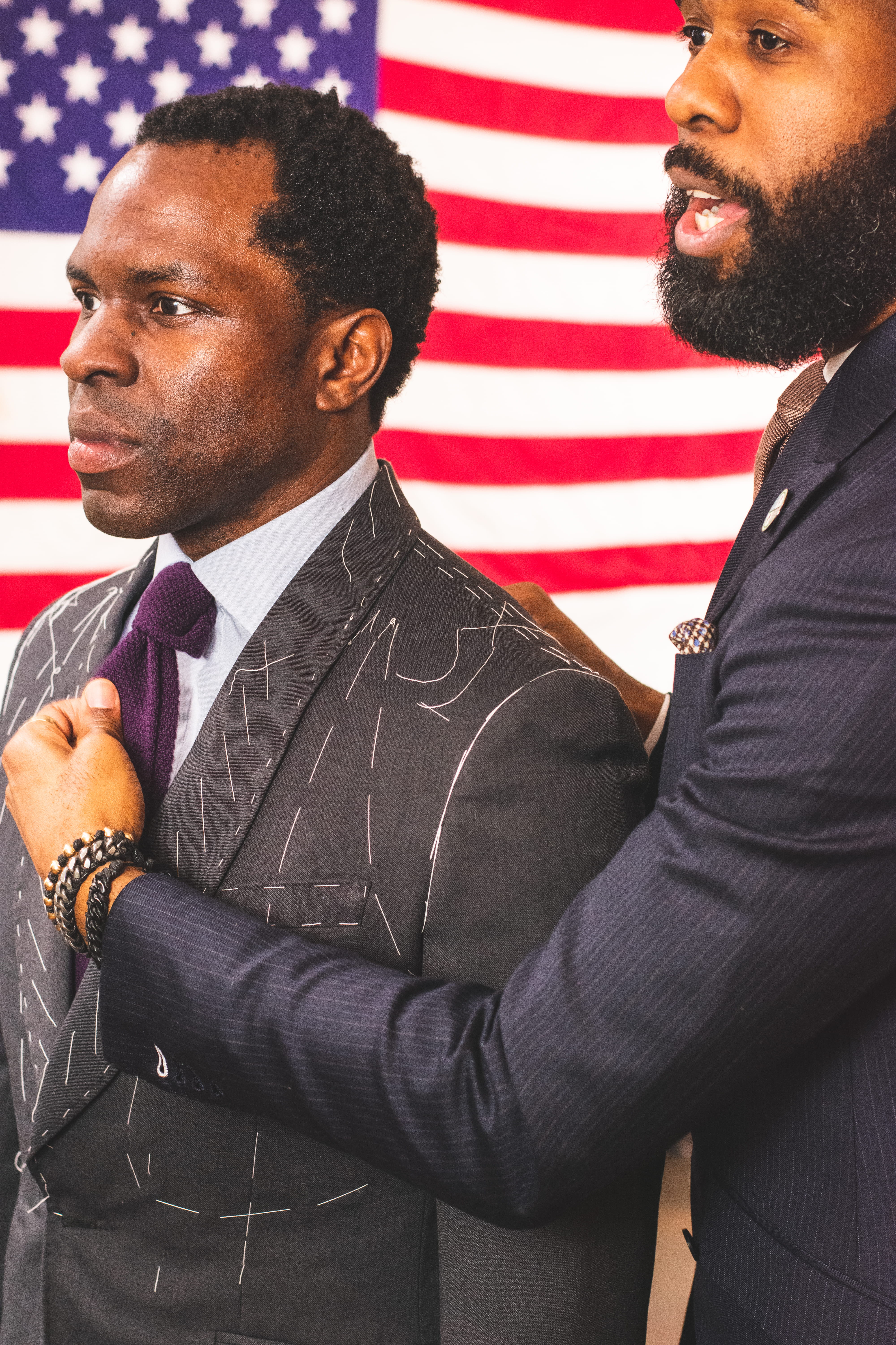 indoors, business, serious, young adult, businessman, flag, suit, purple, young men, adult, s, well-dressed, mid adult, wear, waist up, men, mid adult men, Phone HD Wallpaper