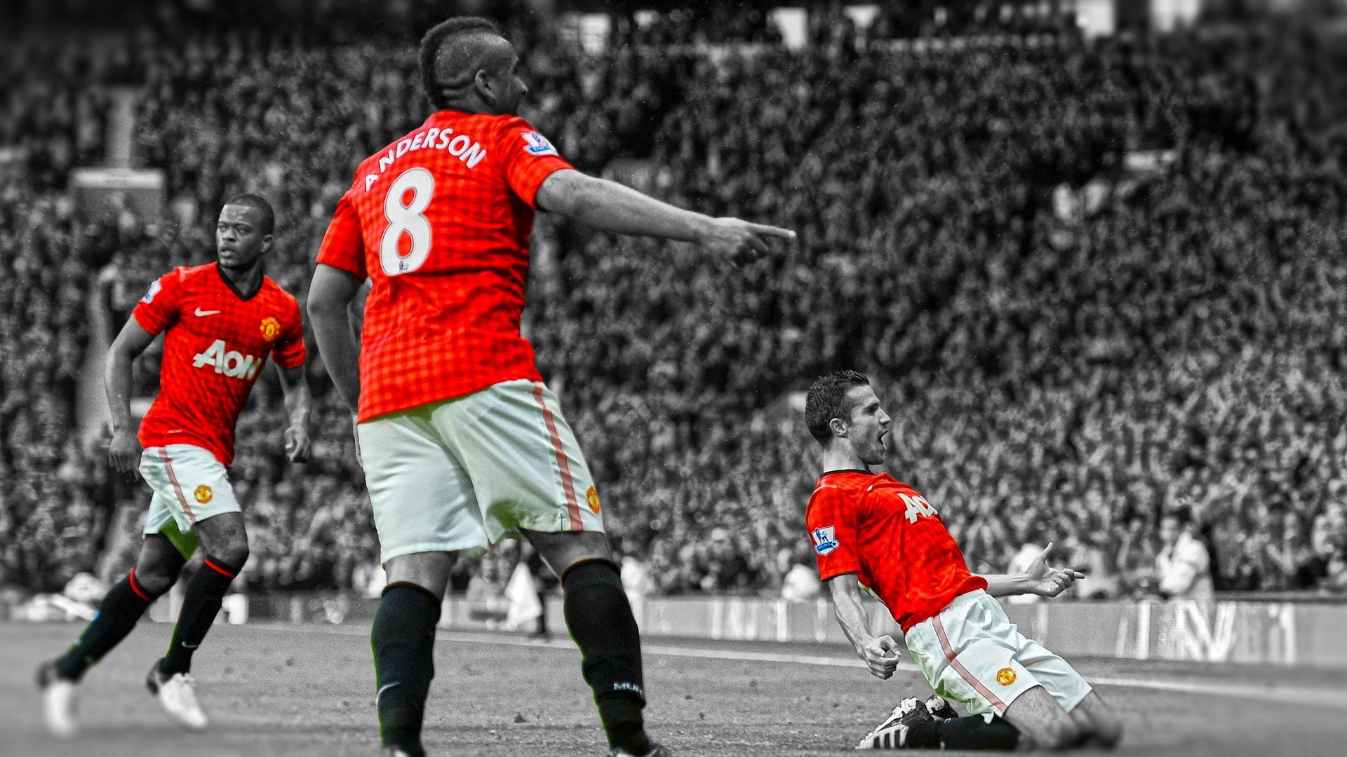 van, selective, league, coloring, anderson, evra, 1080P, photography, united, robin, hdr, cutout, soccer, patrice, persie, premier, manchester, HD Wallpaper