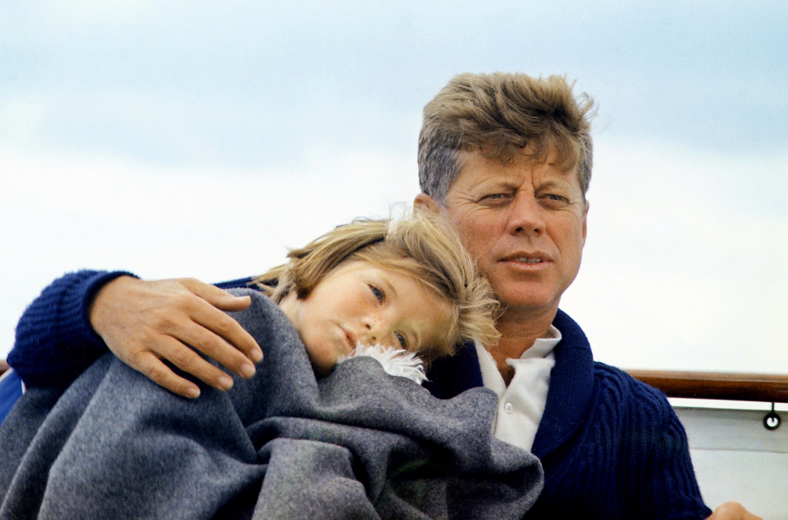 hyannis port, caroline kennedy, honey fitz, arm around, usa, f, portrait, positive emotion, hugging, mature women, boy, john kennedy, 1080P, people, love, HD Wallpaper