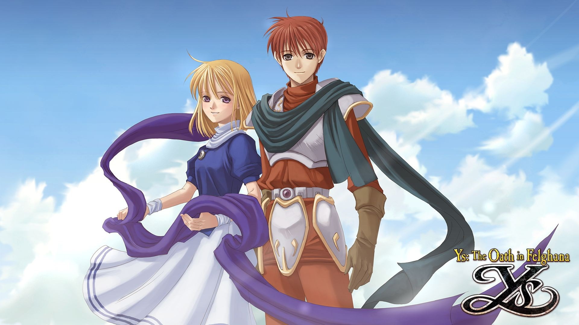 females, 1080P, representation, nature, two people, cloud - sky, bonding, lifestyles, adult, young women, blue, real people, sister, ys the oath in felghana, HD Wallpaper