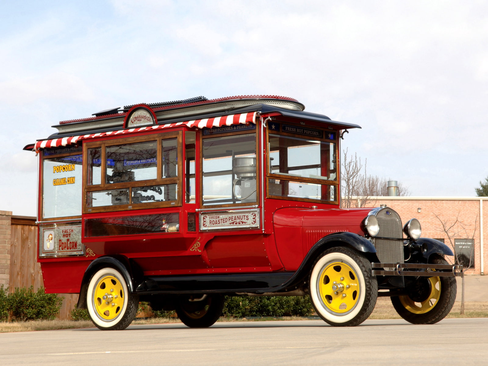 food, popcorn, ford, 720P, retro, truck, cretors, model aa, 1929, HD Wallpaper