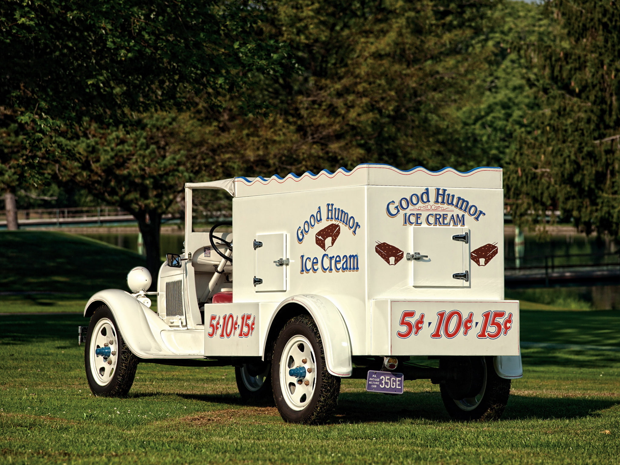 retro, 1080P, 1929, ford, truck, model aa, food, cream, ice, HD Wallpaper