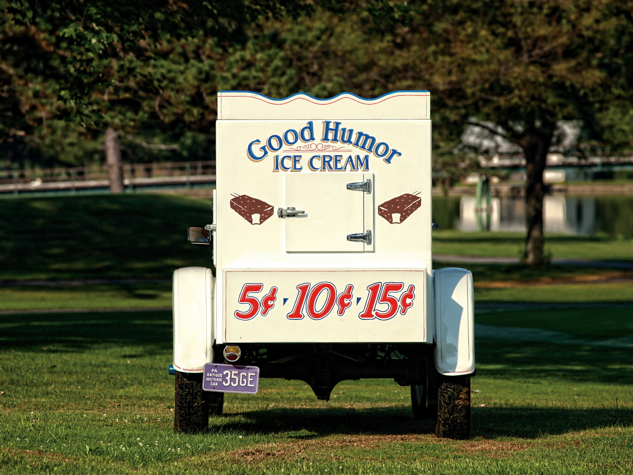 retro, model aa, 1080P, 1929, ford, ice, food, cream, truck, HD Wallpaper