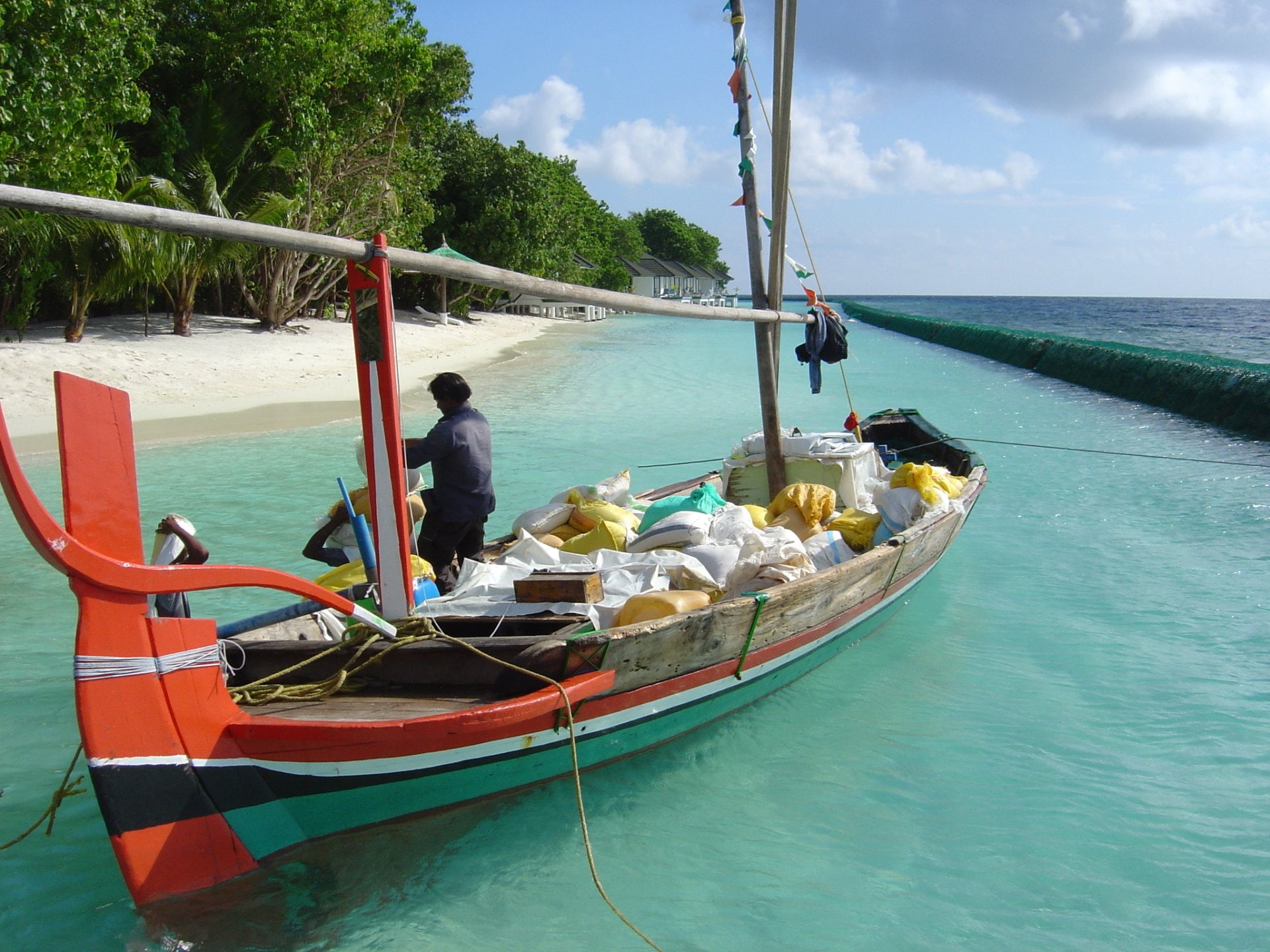Lily Beach, Dhoni, 1080P, Boat, Maldives, Vehicles, HD Wallpaper