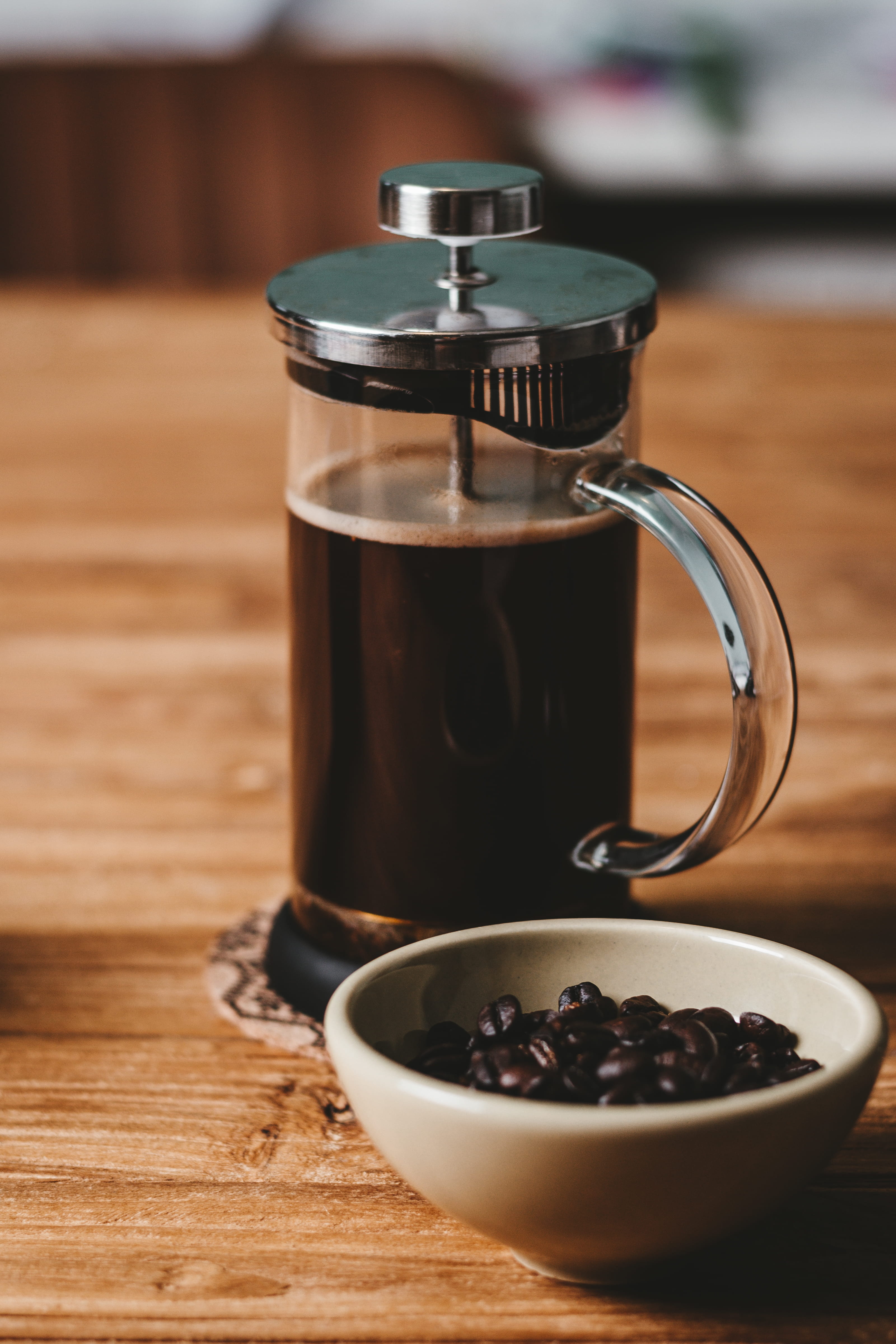 coffee - drink, freshness, wellbeing, still life, refreshment, crockery, caffeine, drink, mug, clear, coffee, indoors, press, healthy eating, focus on foreground, Phone HD Wallpaper