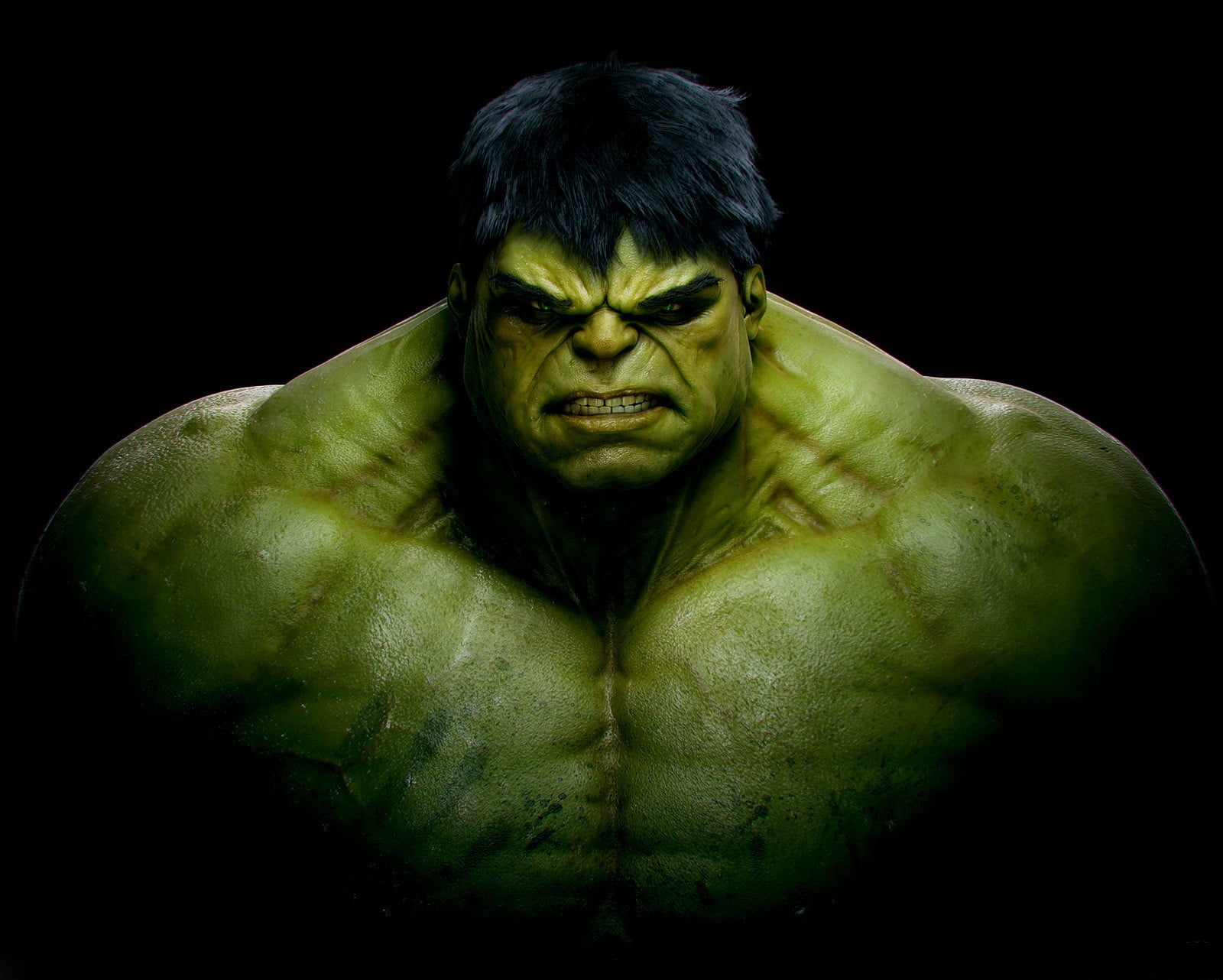 strength, cut out, chest, Hulk, front view, waist up, looking at camera, adult, muscular build, young men, masculinity, studio shot, portrait, men, green color, HD Wallpaper