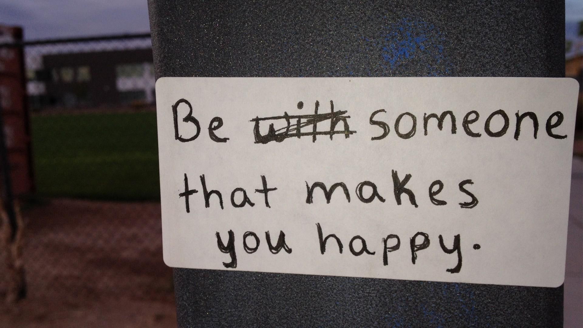 happy, sign, hd, someone, be, makes, fixed, inspirational, 1080P, HD Wallpaper