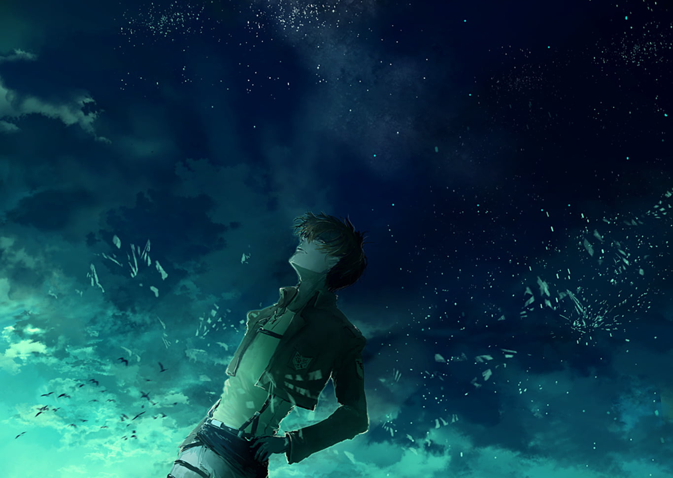 character, beauty in nature, star - space, underwater, adventure, brown, Anime, outdoors, Levi Ackerman, water, sea, one person, real people, male, standing, HD Wallpaper