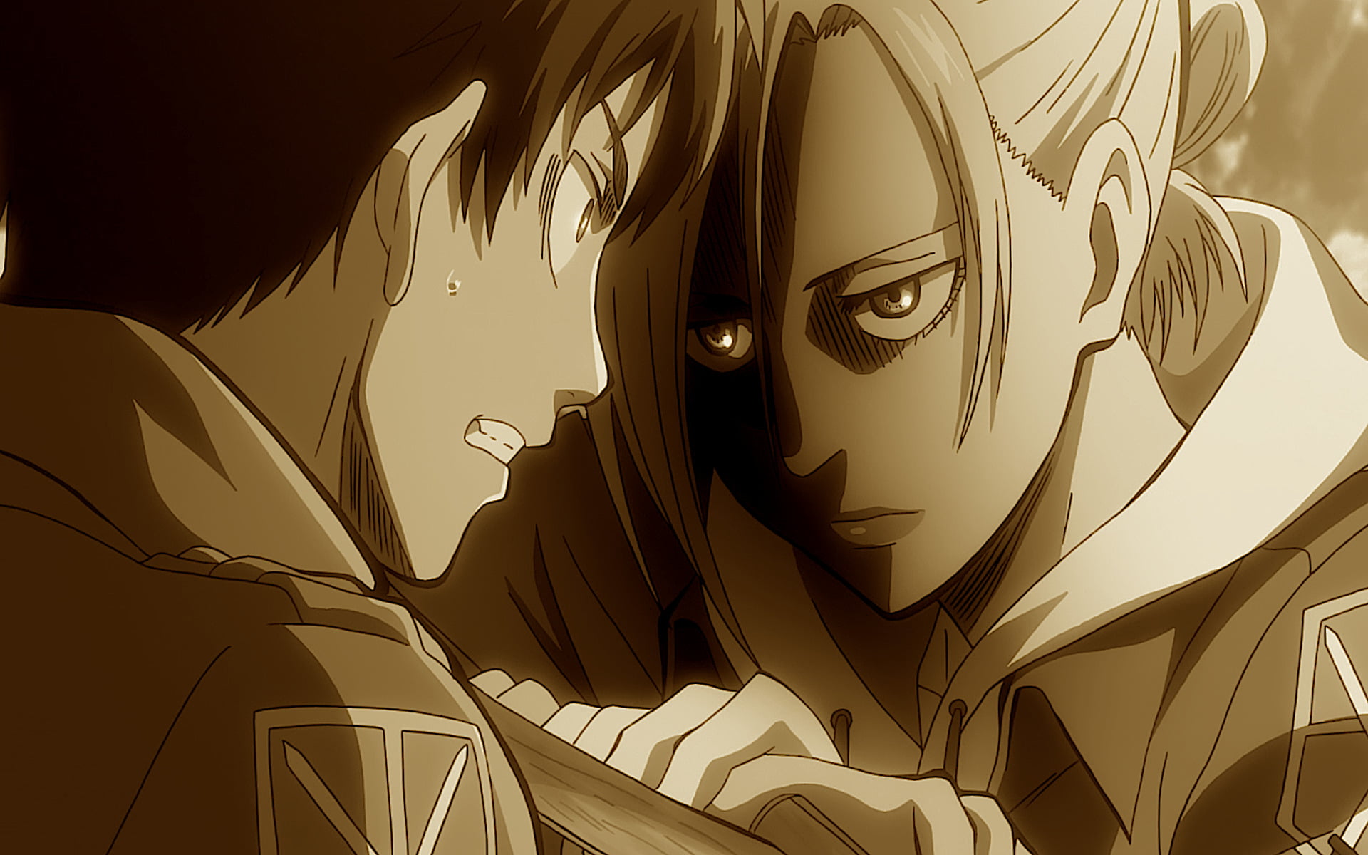 Attack On Titan, human representation, backgrounds, metal, craft, mural, Anime, representation, no people, Eren Yeager, art and craft, abstract, Shingeki No Kyojin, HD Wallpaper
