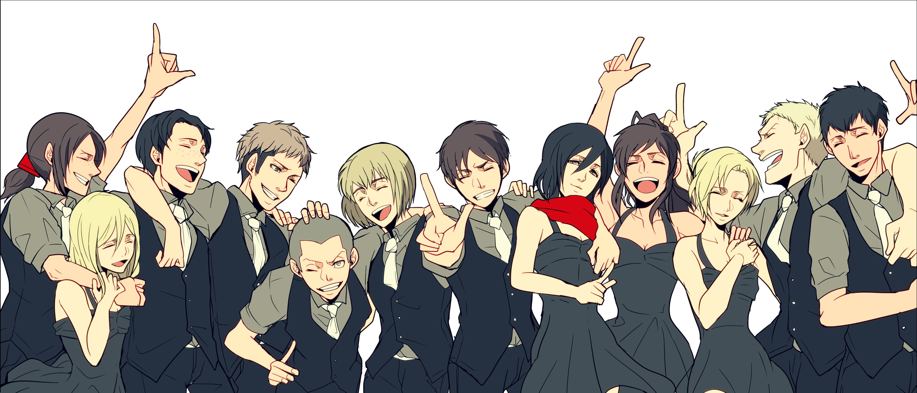 men, event, musician, standing, marco, sasha, no, suit, women, jaeger, wink, kyojin, arlert, arts culture and entertainment, tie, renz, music, springer, HD Wallpaper