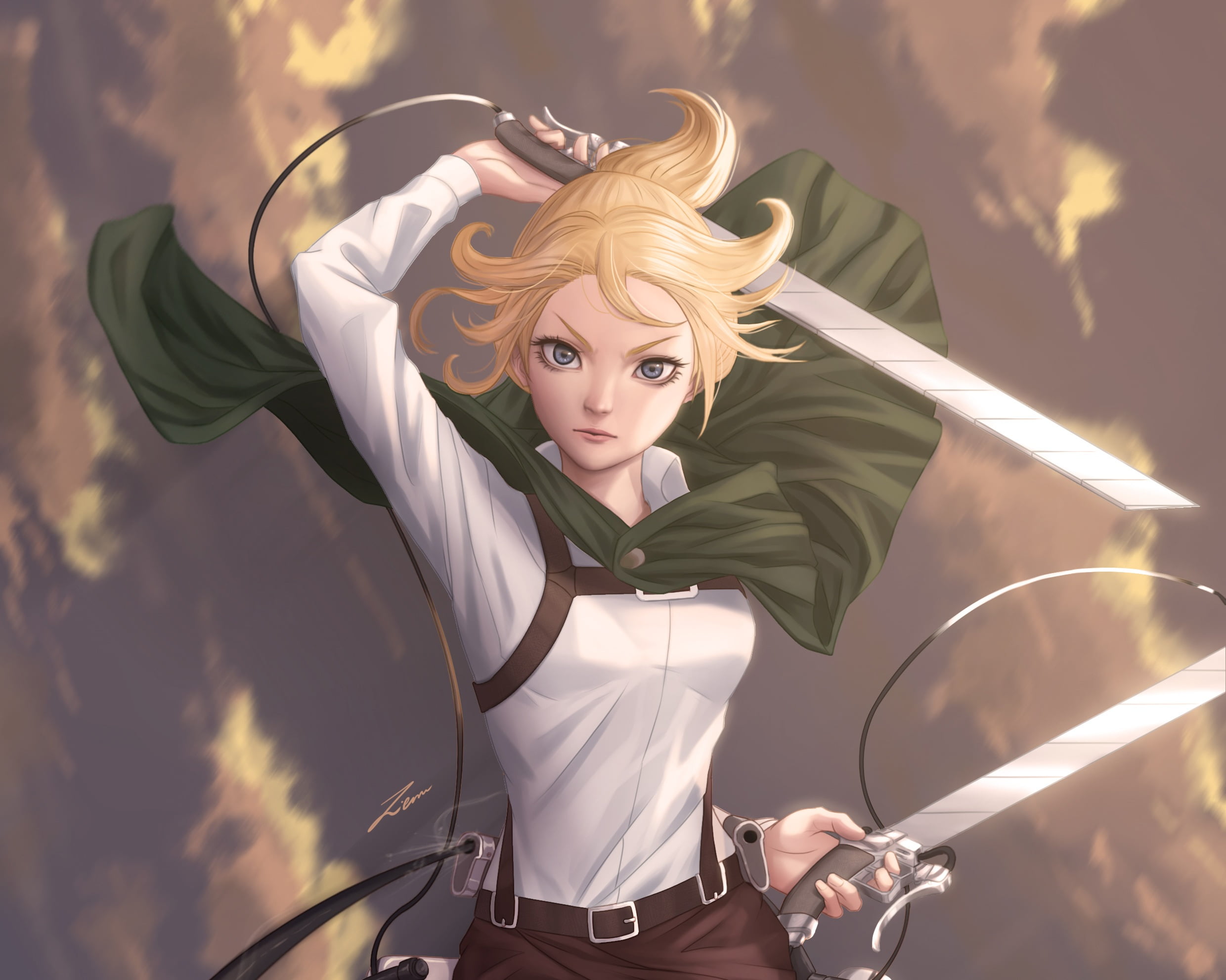 Anime, Weapon, Sword, Historia Reiss, 1080P, Attack On Titan, Blonde, HD Wallpaper