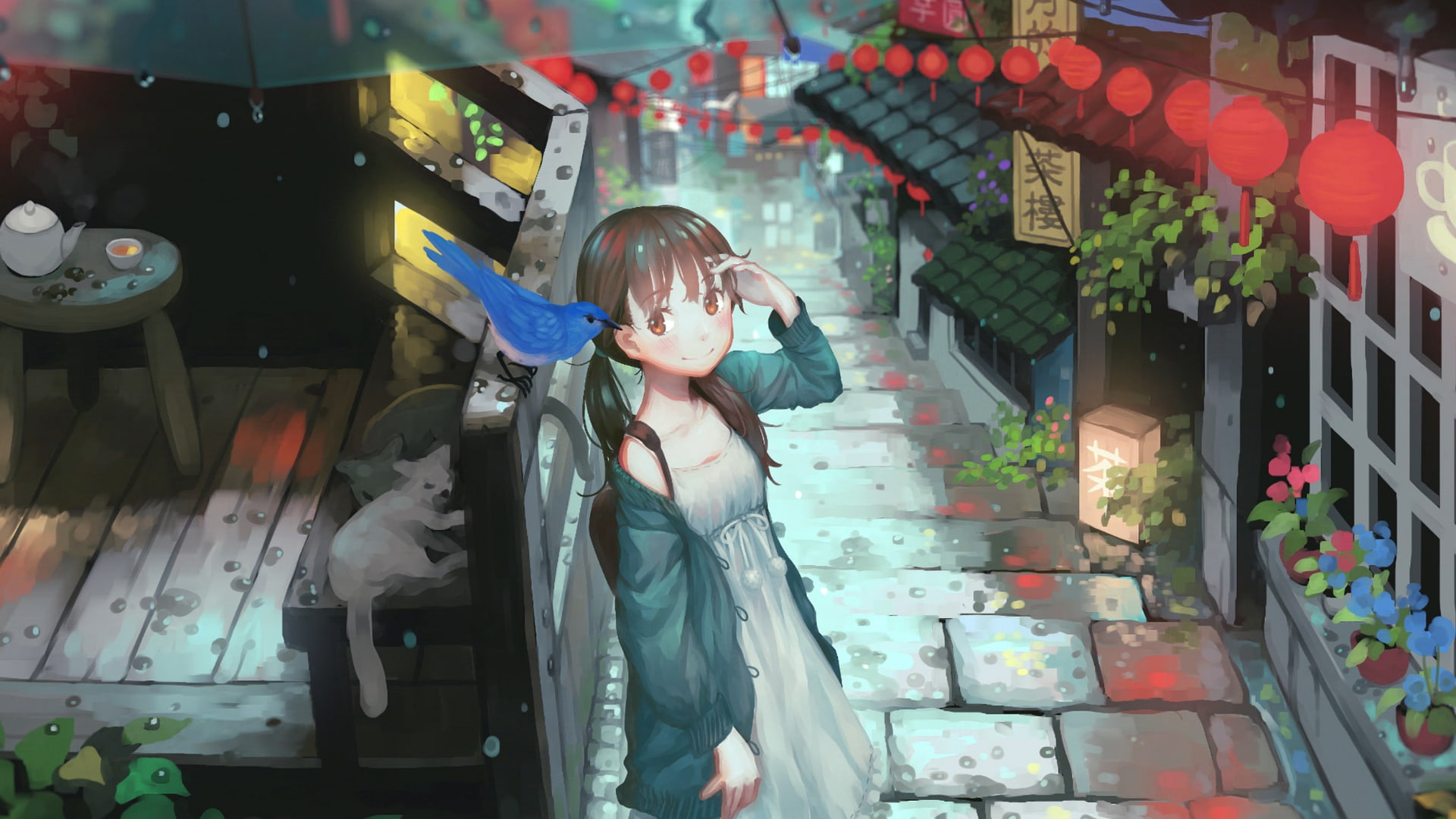 1080P, long hair, Kawamoto Hinata, 3-gatsu no Lion, anime girls, HD Wallpaper