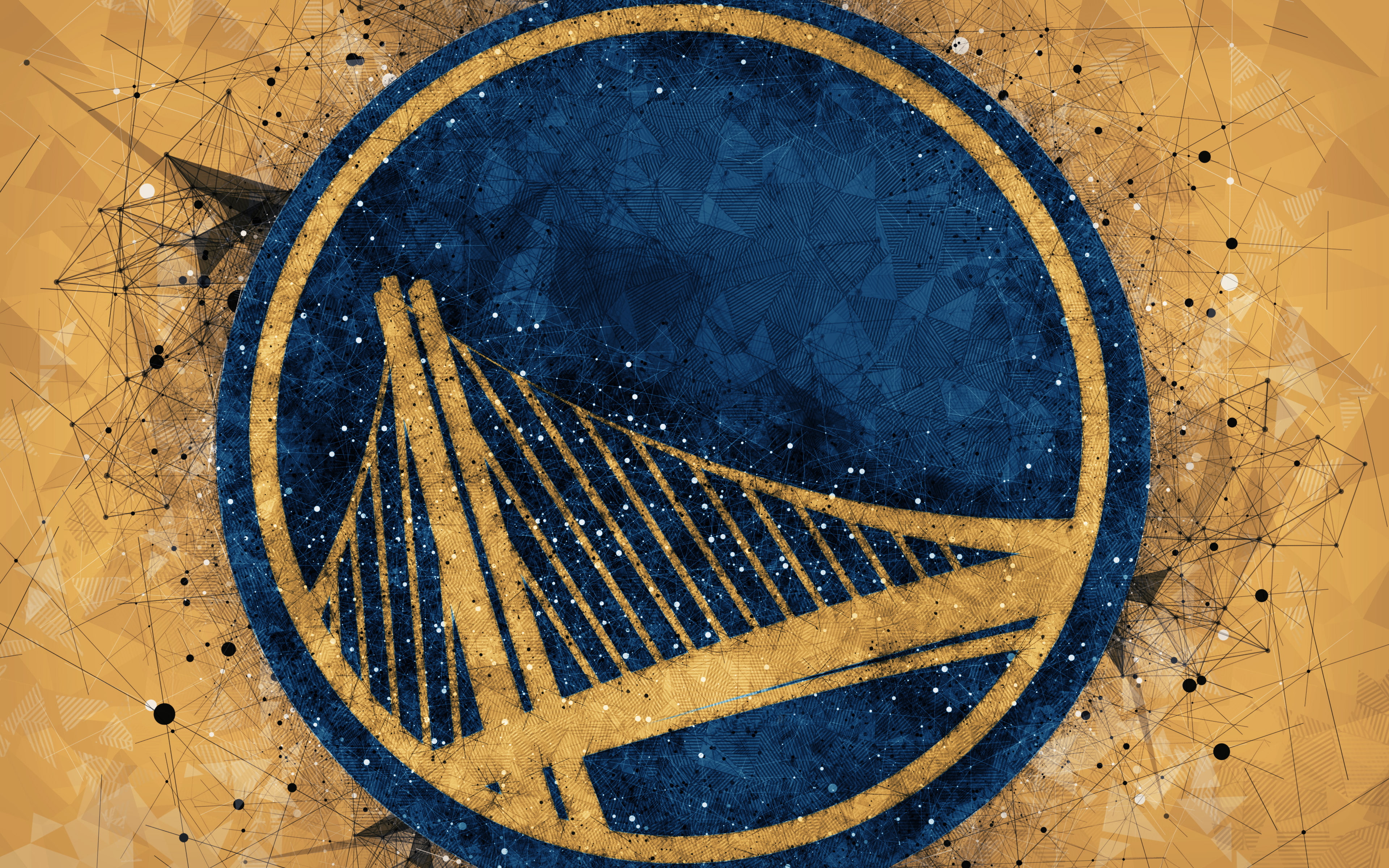 Golden State Warriors, 4K, Basketball, NBA, Logo, HD Wallpaper
