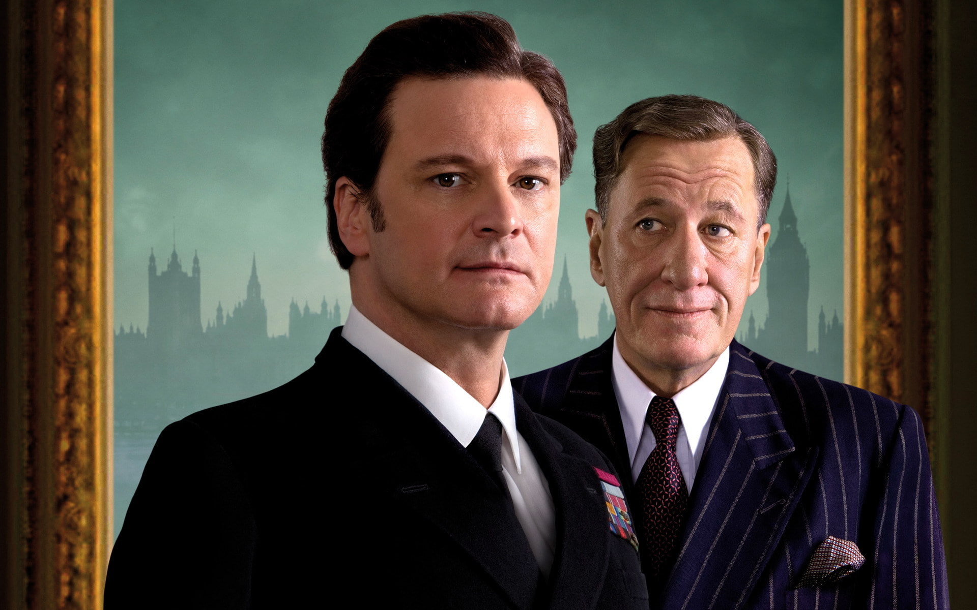actors, King says, 1080P, Geoffrey Rush, Colin Firth, The Kings Speech, the film, HD Wallpaper