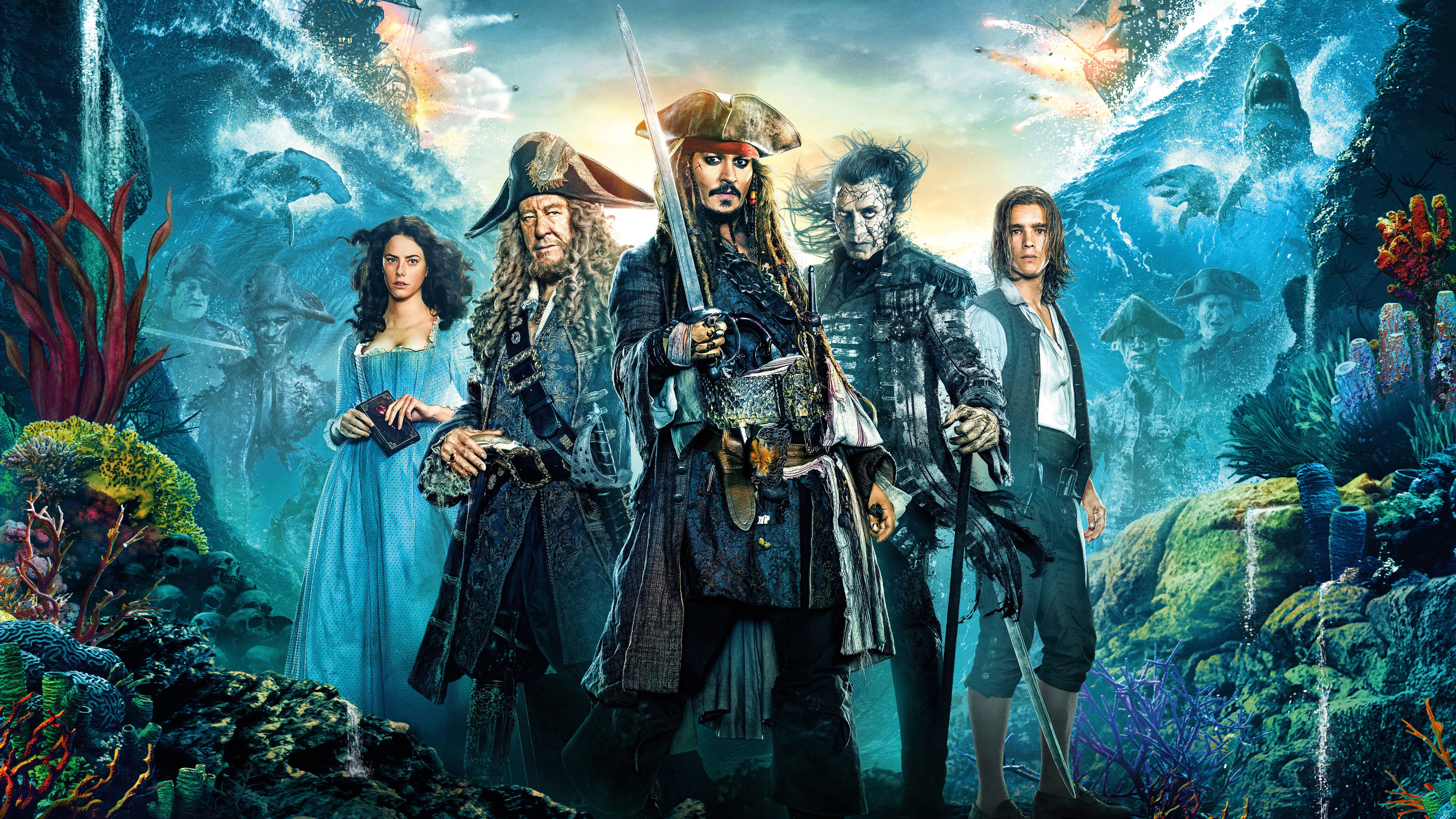5K, Pirates of the Caribbean: Dead Men Tell No Tales, 2017, 4K, HD Wallpaper