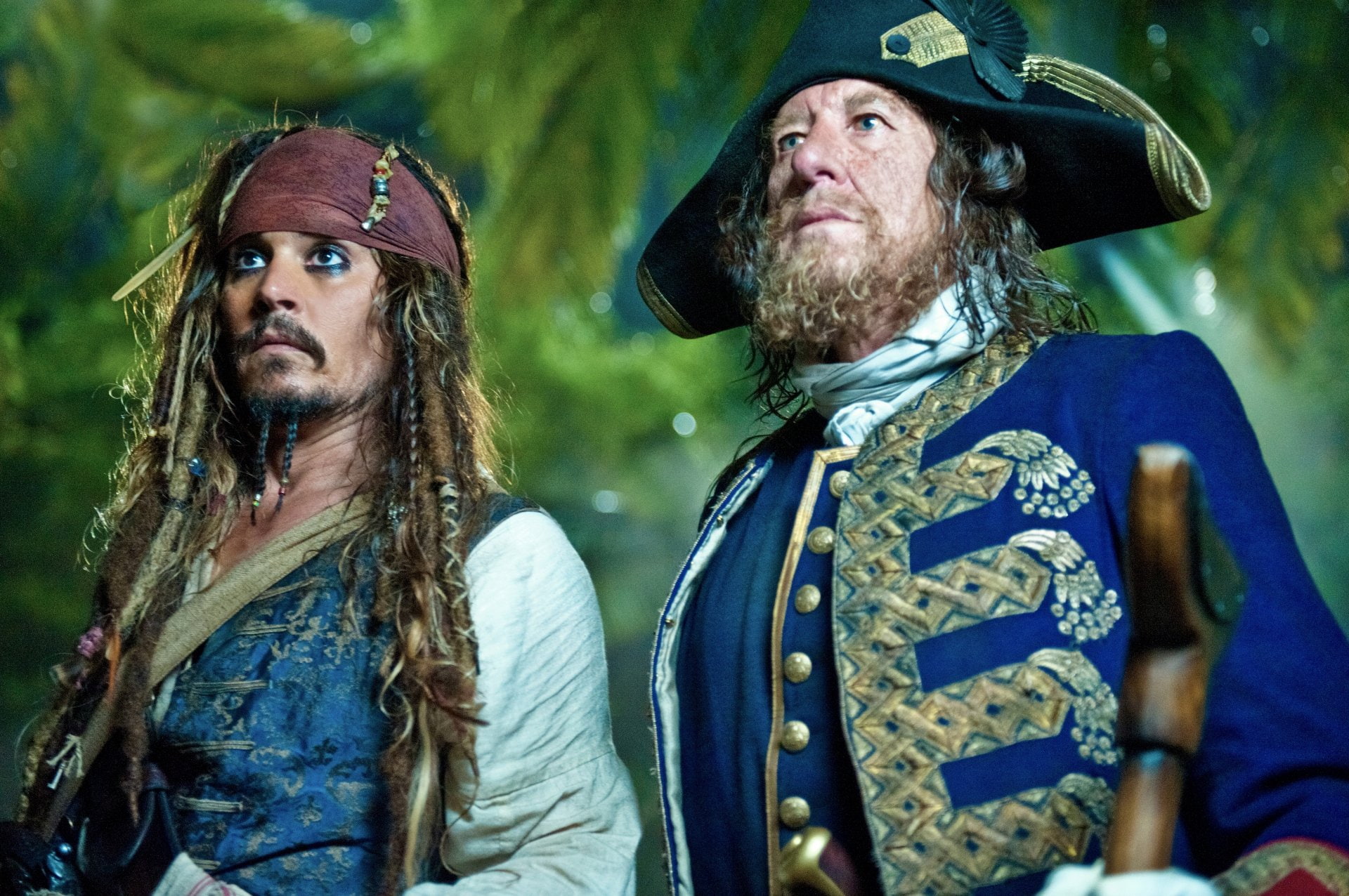 Pirates of the Caribbean: On Stranger Tides, Pirates Of The Caribbean, Johnny Depp, Geoffrey Rush, Hector Barbossa, Jack Sparrow, 1080P, HD Wallpaper