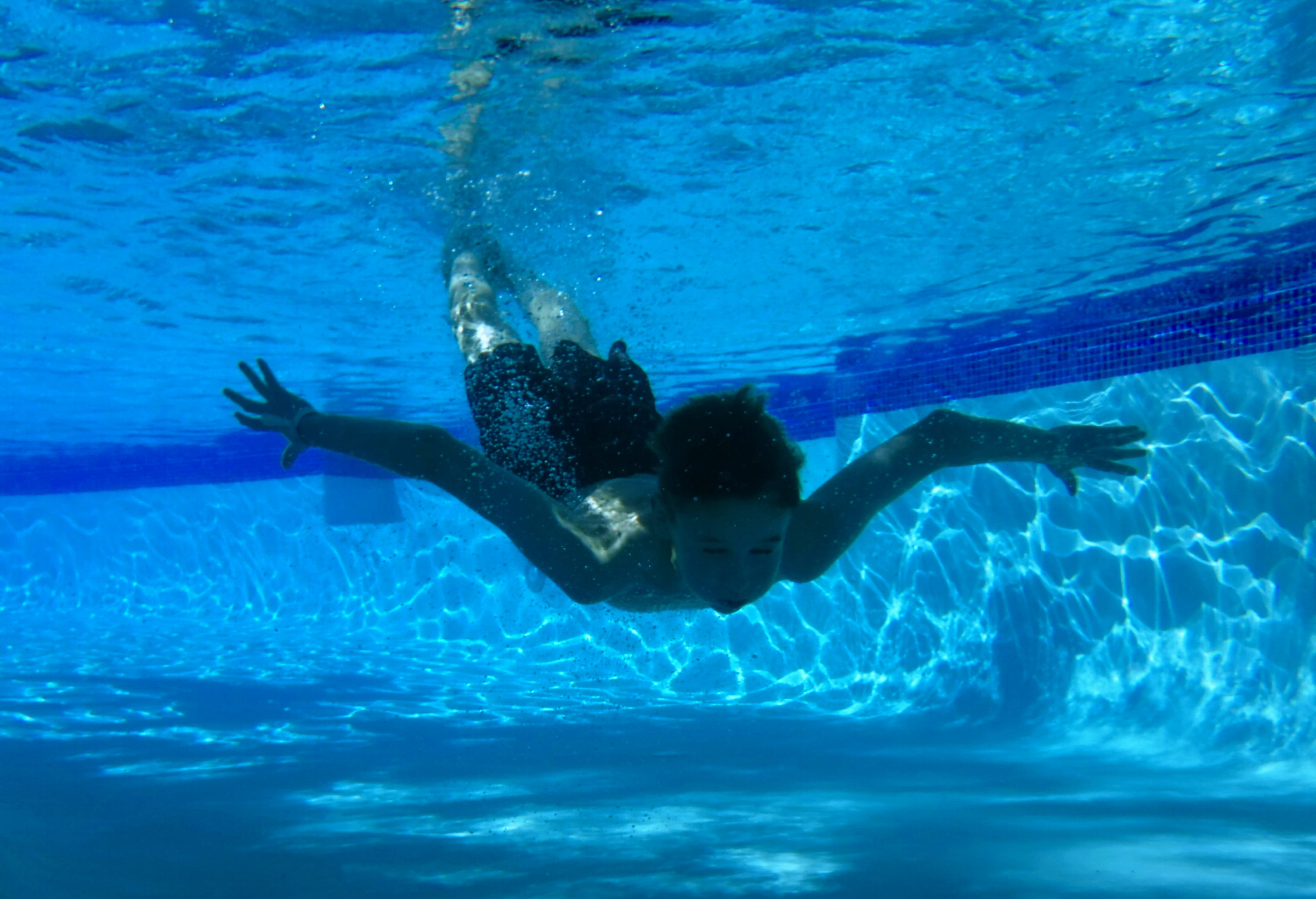 2K, pool, arms raised, underwater, eyewear, water, swimming pool, nature, human arm, undersea, vibes, blue, goodtimes, real people, swimwear, sport, sea, HD Wallpaper