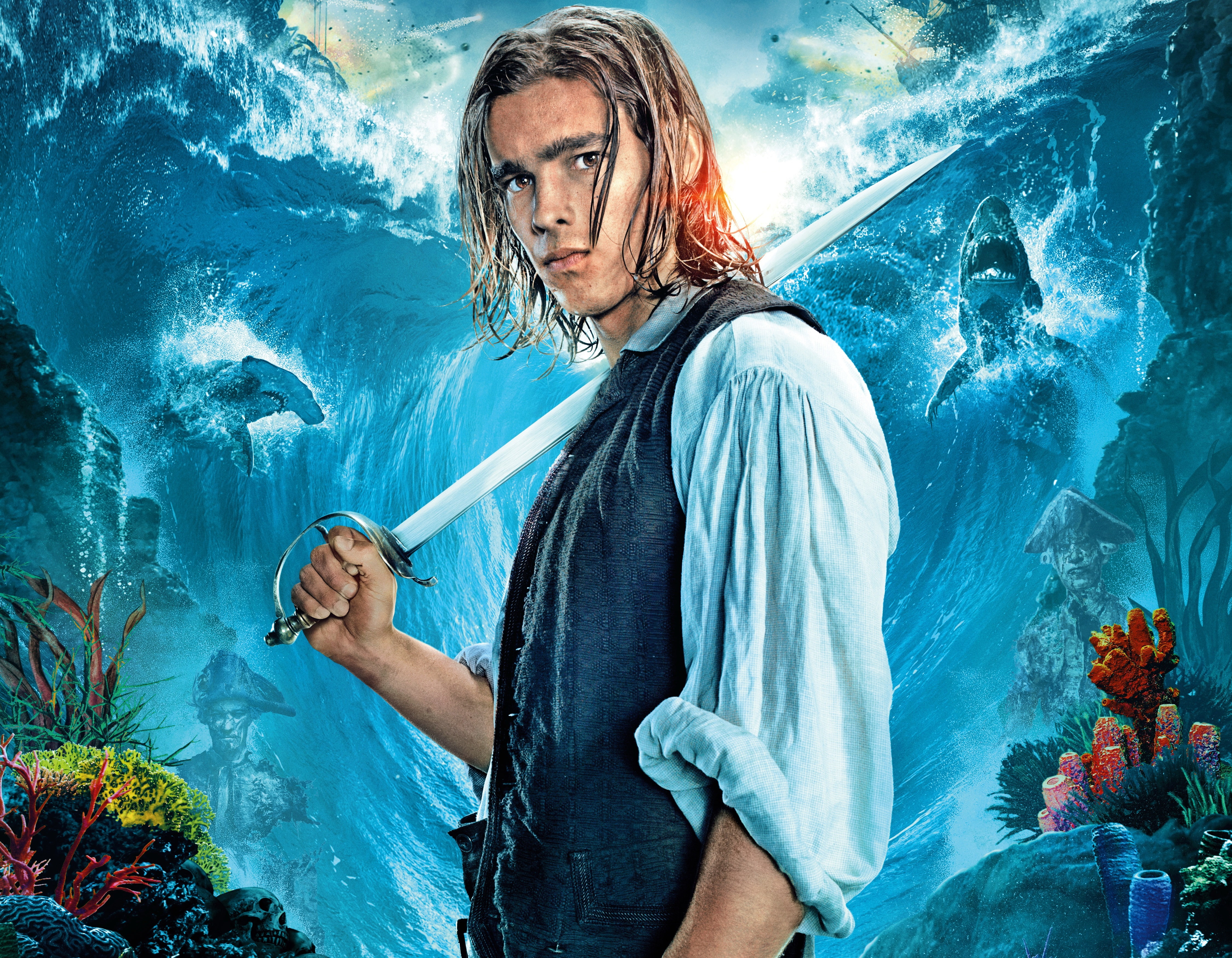 Henry Turner, Pirates Of The Caribbean: Dead Men Tell No Tales, 4K, Brenton Thwaites, Movie, HD Wallpaper