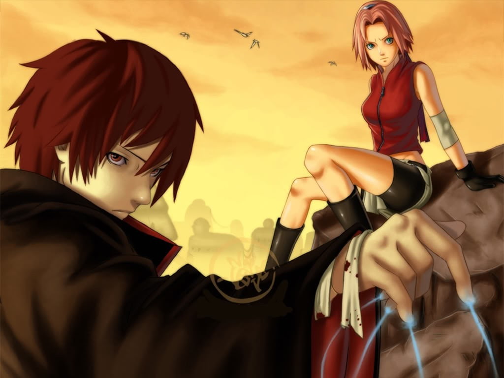 Naruto Shippuuden, Haruno Sakura, Sasori, 480P, HD Wallpaper