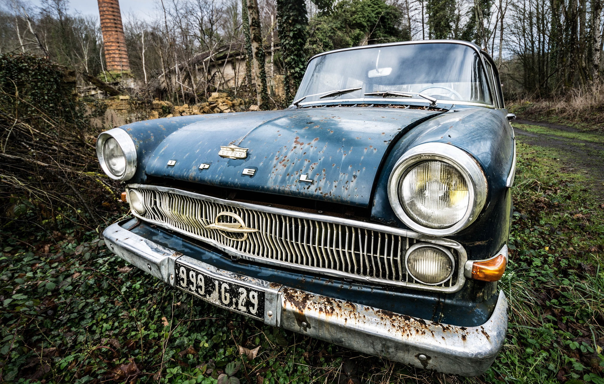 metal, chrome, outdoors, transportation, plant, deterioration, silver colored, motor vehicle, abandoned, land vehicle, car, rusty, run-down, Oldtimer, no people, HD Wallpaper