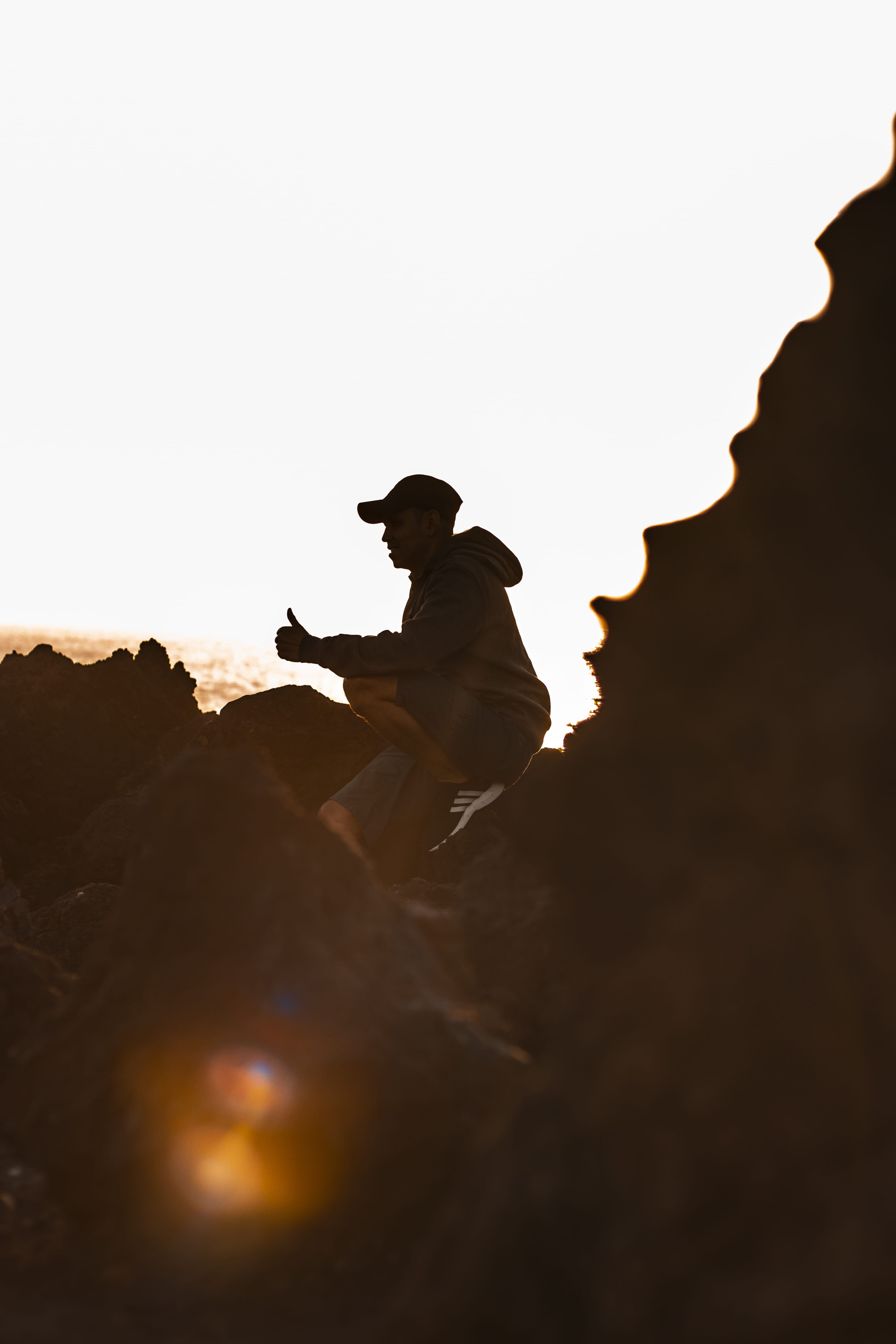 horse, near, los hervideros, real people, silhouette, person, clear sky, man, cap, nature, human, full length, solid, apparel, men, black, activity, daytime, Phone HD Wallpaper