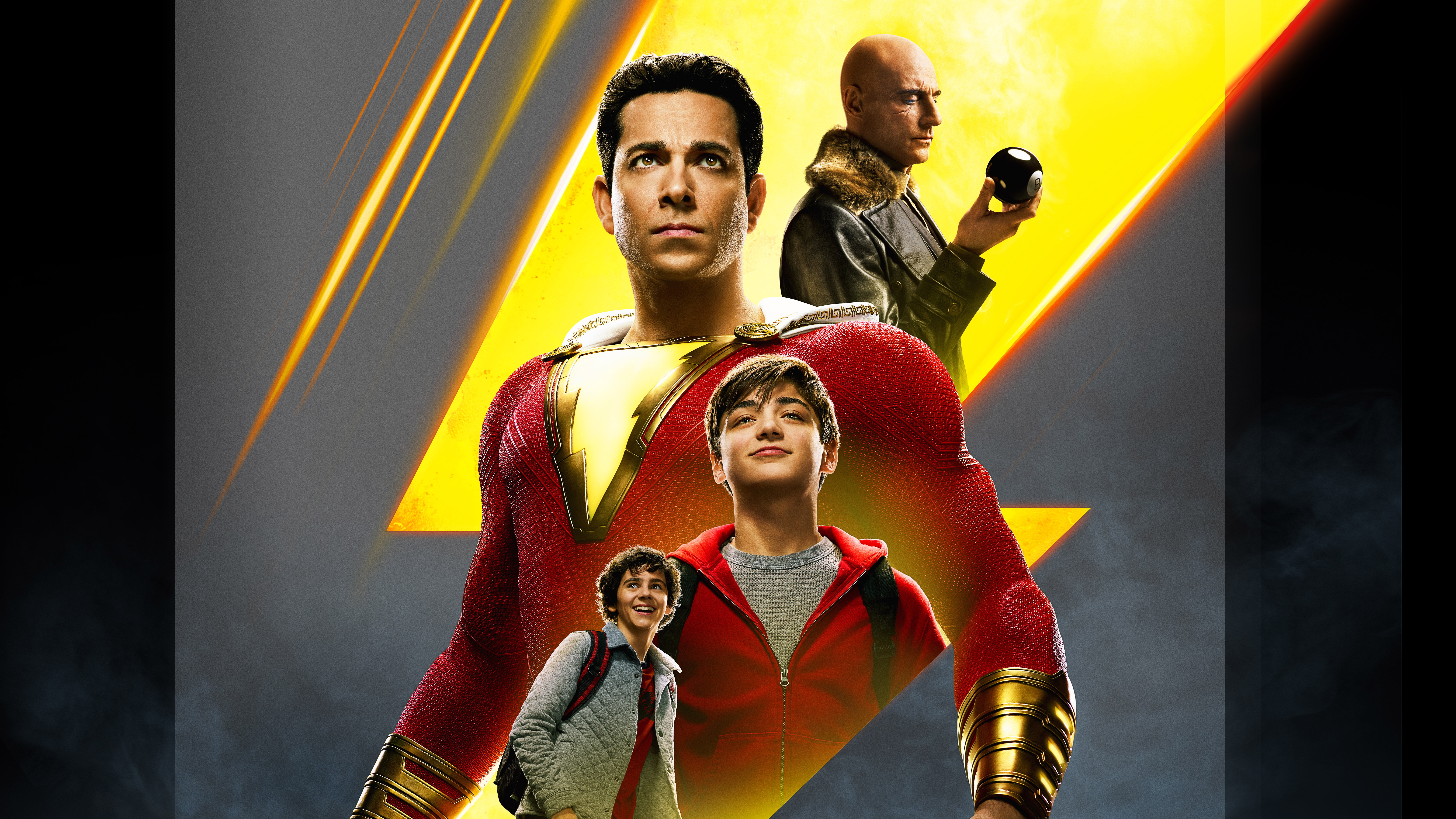 Zachary Levi, Movie, Shazam (DC Comics), Mark Strong, Shazam!, 8K, HD Wallpaper