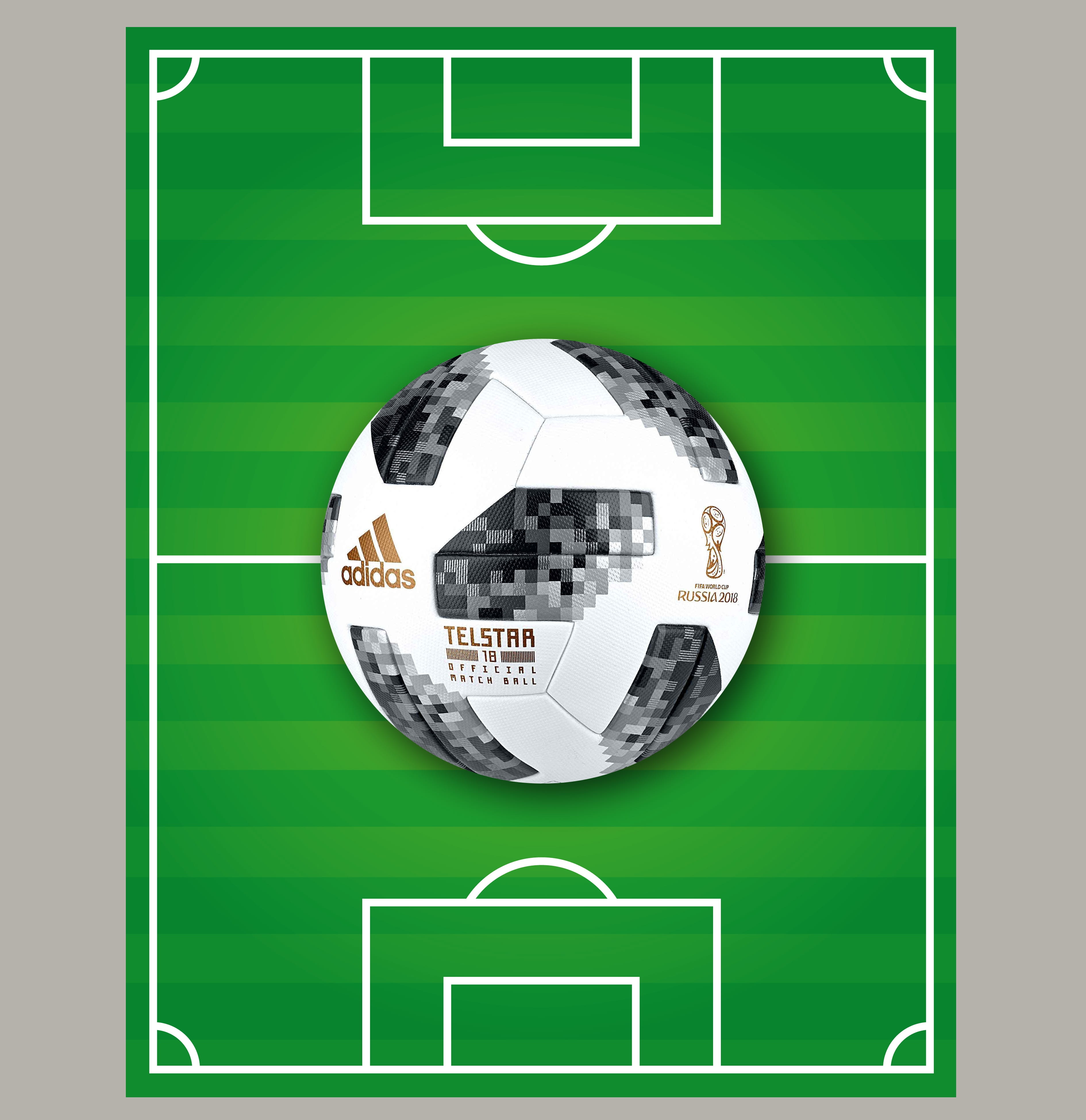close-up, green color, world championship, world cup 2018, team sport, football world cup, shape, football, ball, text, number, 4K, leisure, single object, Phone HD Wallpaper