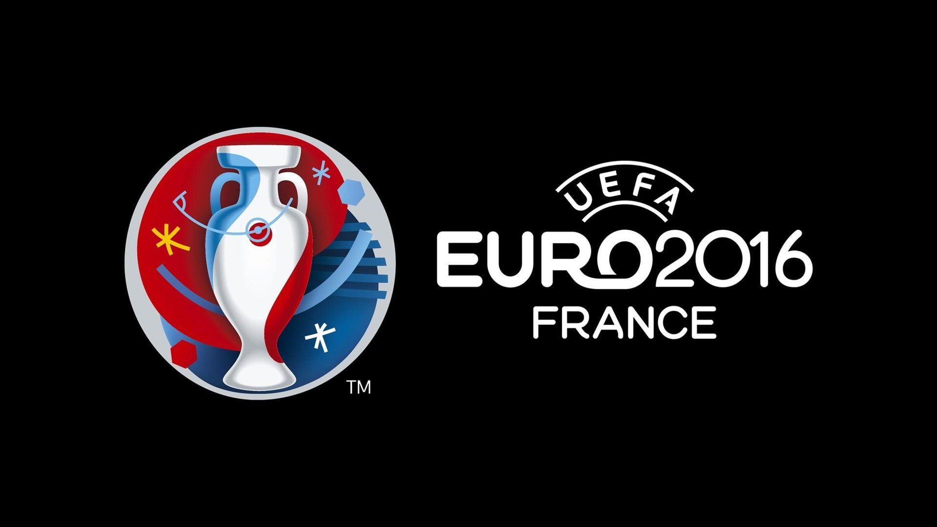 UEFA, 2016, France, Black, EURO, Logo, Background, 1080P, HD Wallpaper