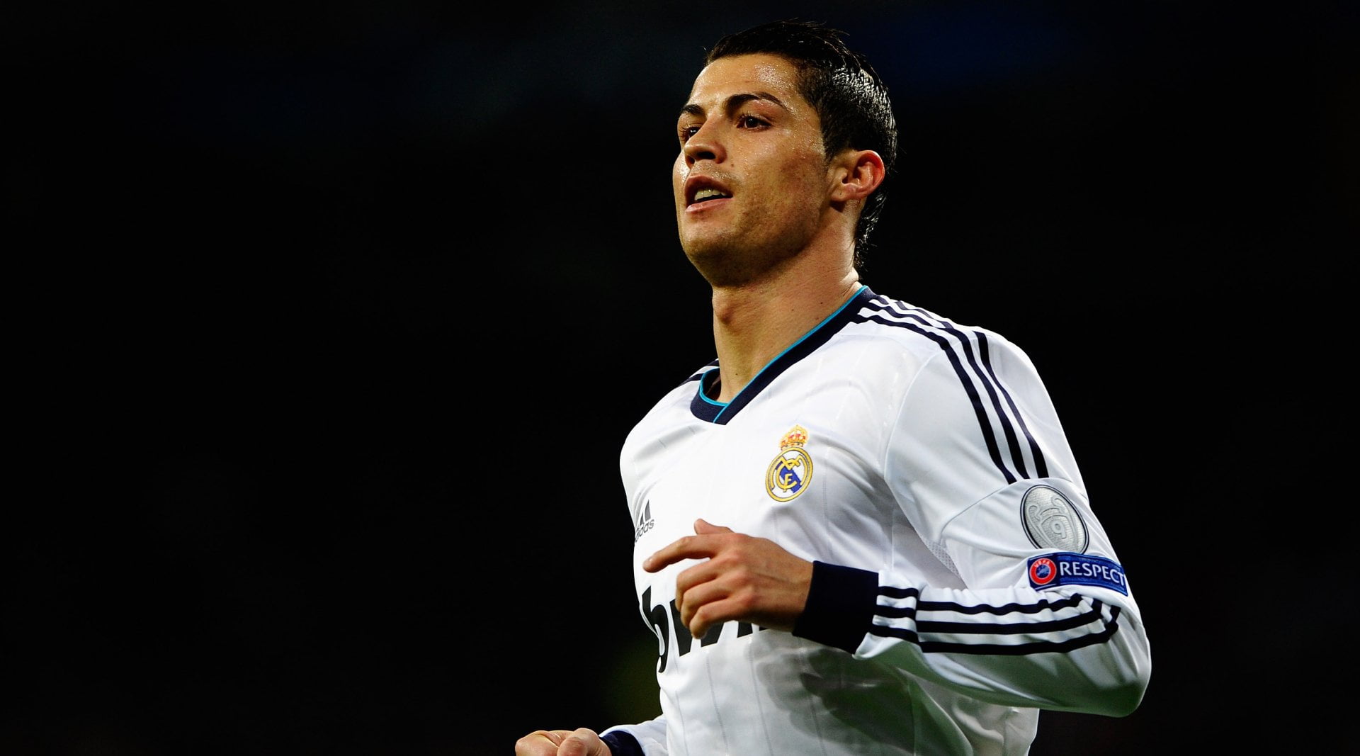 athlete, waist up, success, indoors, adult, Soccer, looking away, confidence, serious, studio shot, cristiano, looking, sportsman, young adult, copy space, HD Wallpaper