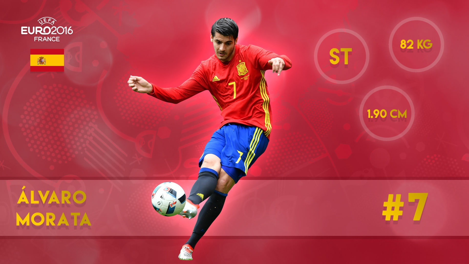 number, 1080P, alvaro, motion, creativity, young men, one person, player, full length, red, healthcare and medicine, indoors, uefa, morata, HD Wallpaper