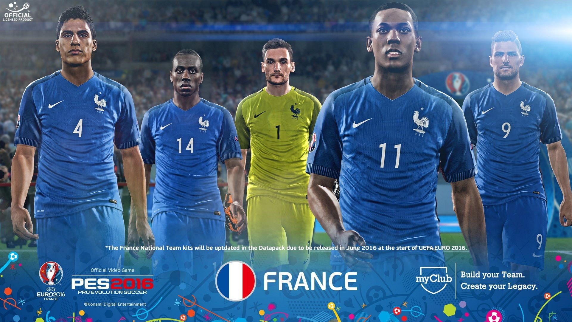 front view, stadium, mid adult, people, males, sport, 1080P, standing, emotion, adult, uefa, focus on foreground, sportsman, men, euro, blue, HD Wallpaper