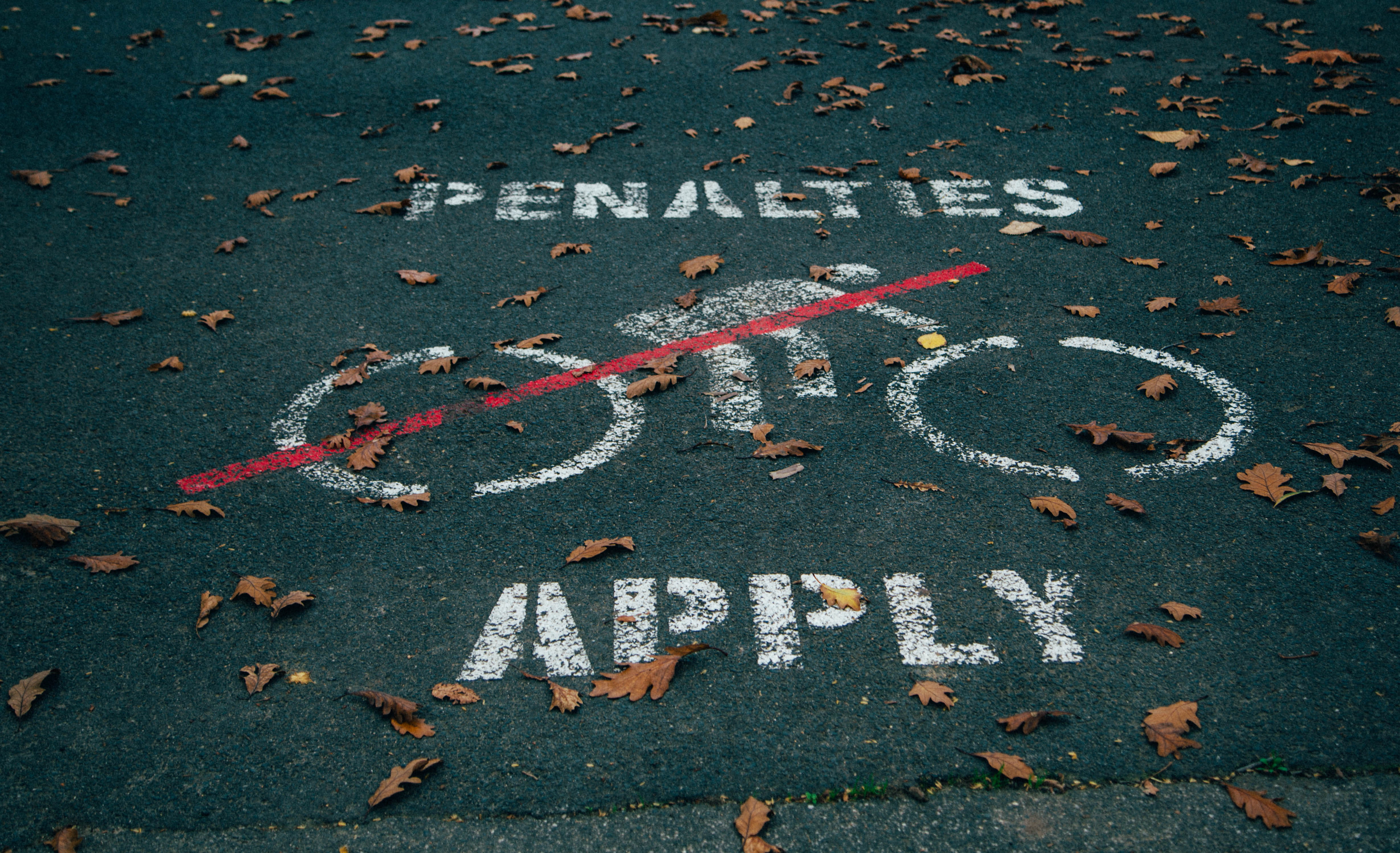 no people, communication, road, outdoors, text, high angle view, melbourne, autumn, western script, information, capital letter, symbol, 4K, leaf, penalties, HD Wallpaper