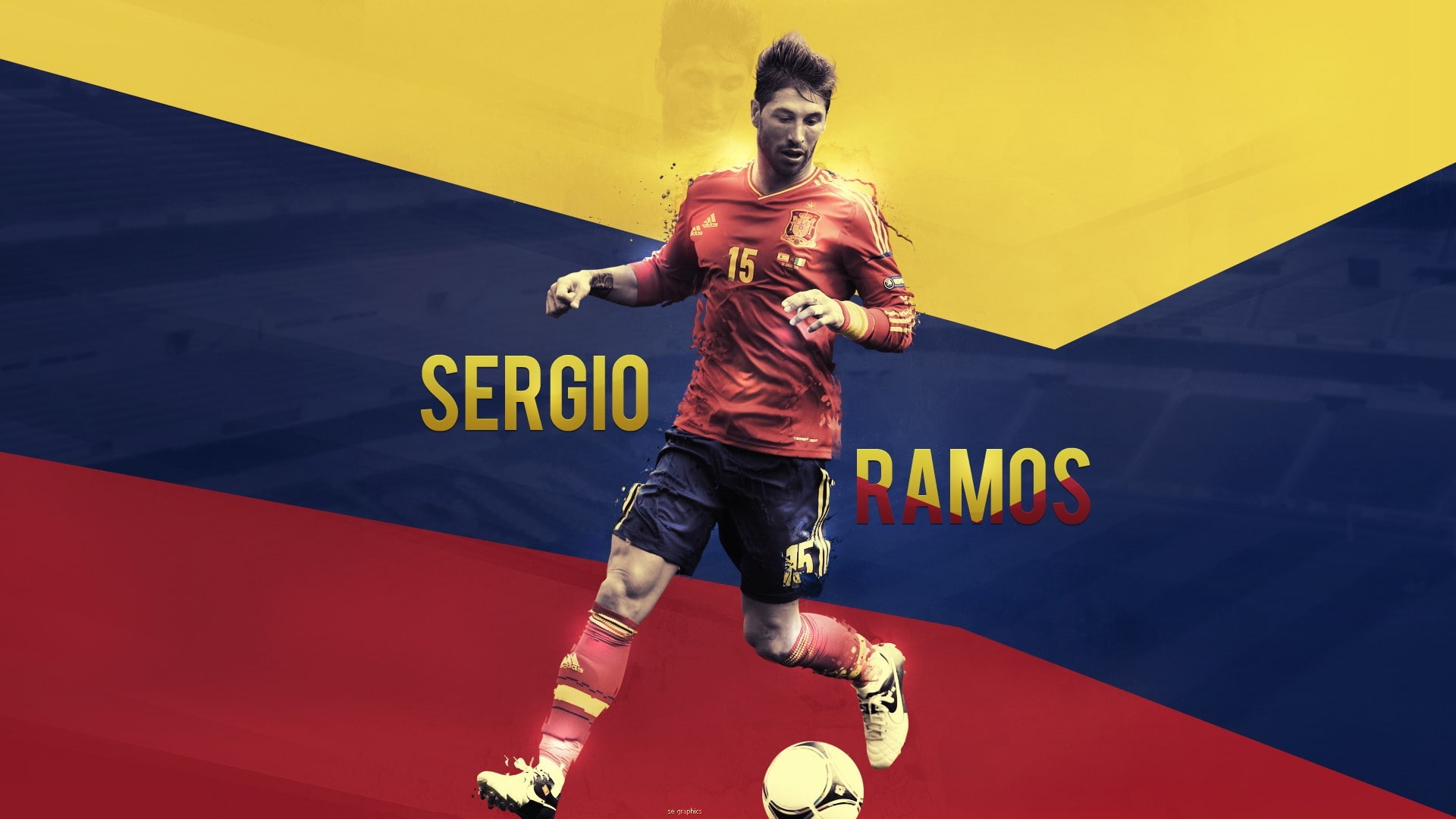 Sergio Ramos, 1080P, Spain, HD Wallpaper