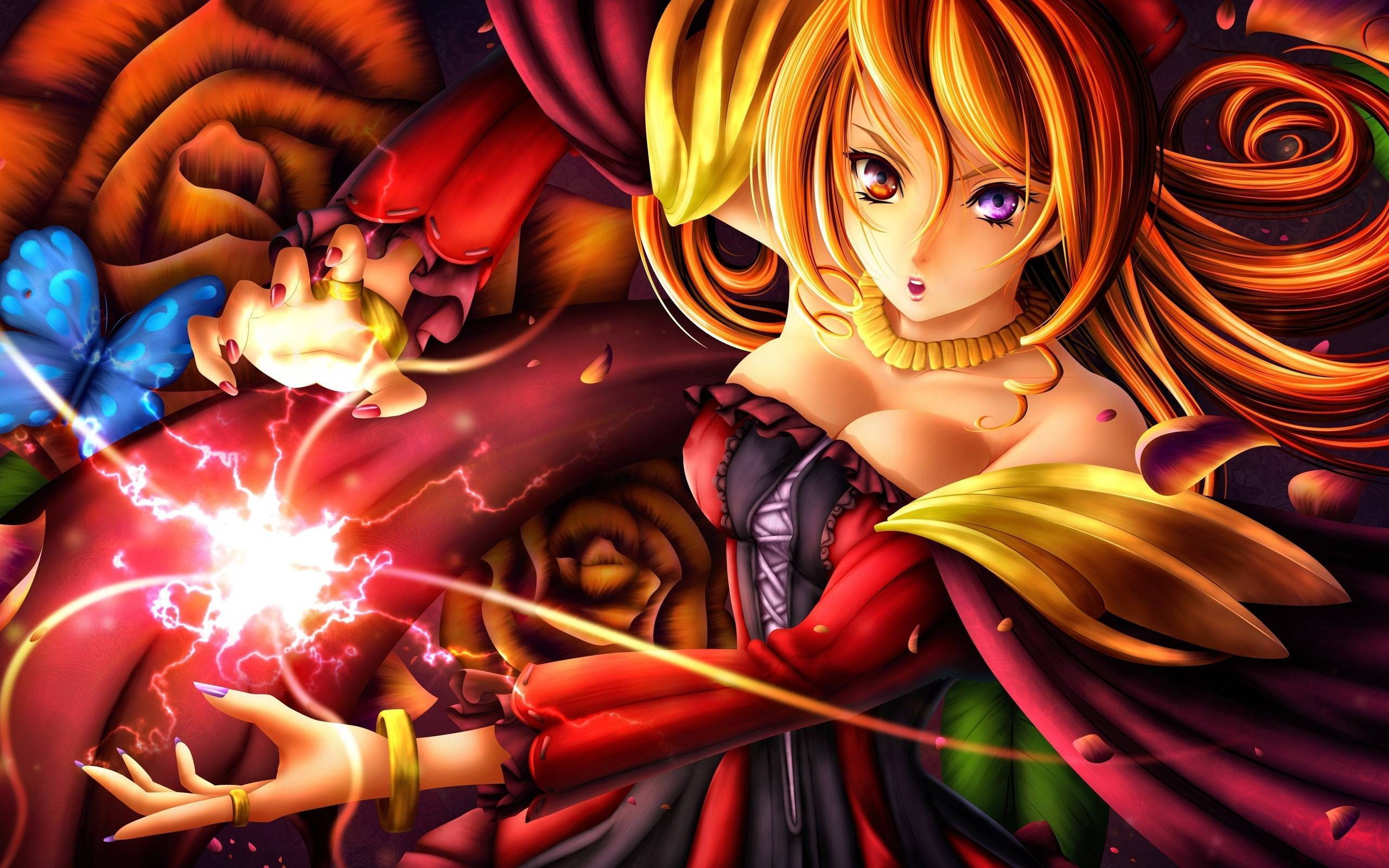 powerful, 2K, girl, anime, HD Wallpaper