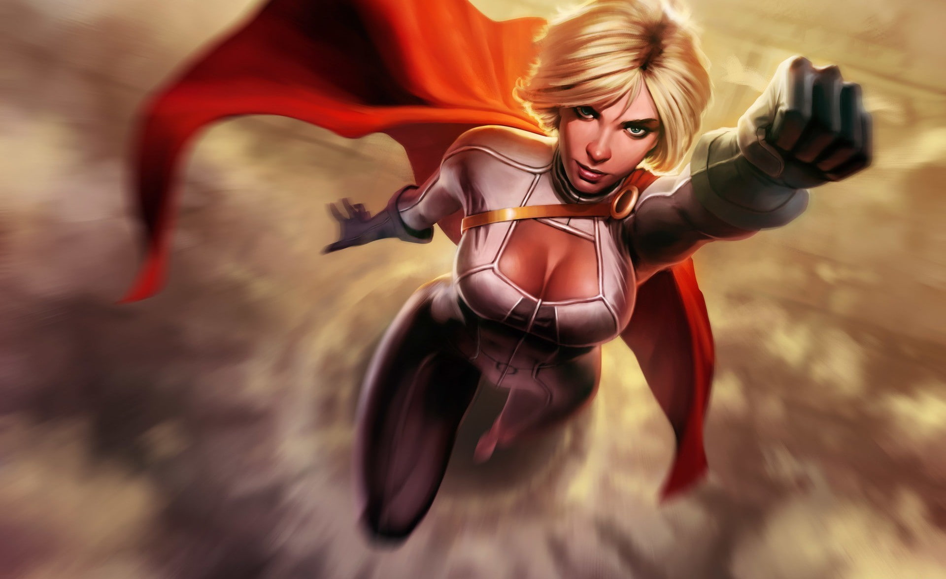 DC Comics, fantasy art, 1080P, Power Girl, superhero, HD Wallpaper