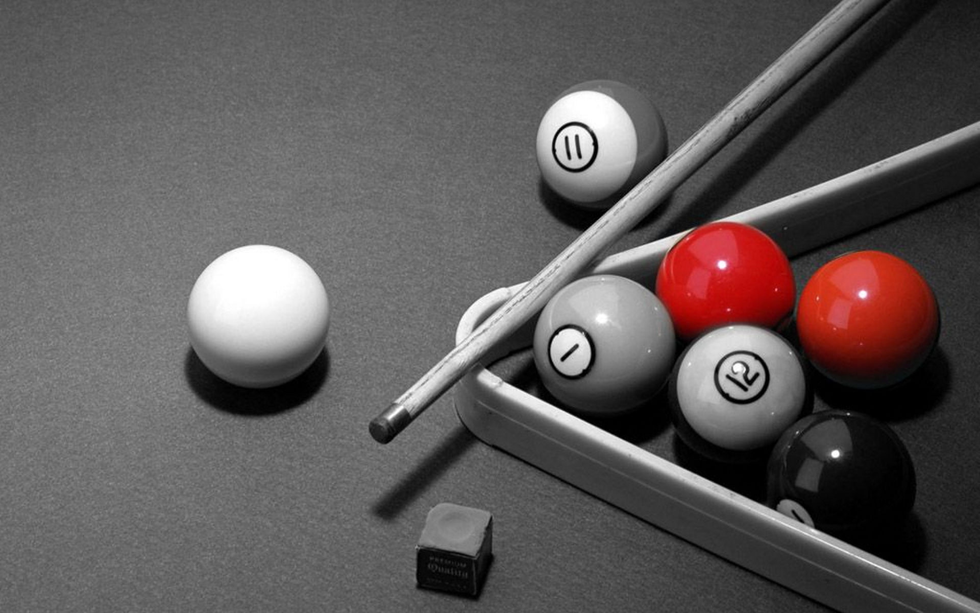 TABLE, CUE, CANVAS, CHALK, BILLIARDS, TRIANGLE, 1080P, BALLS, The GAME, HD Wallpaper