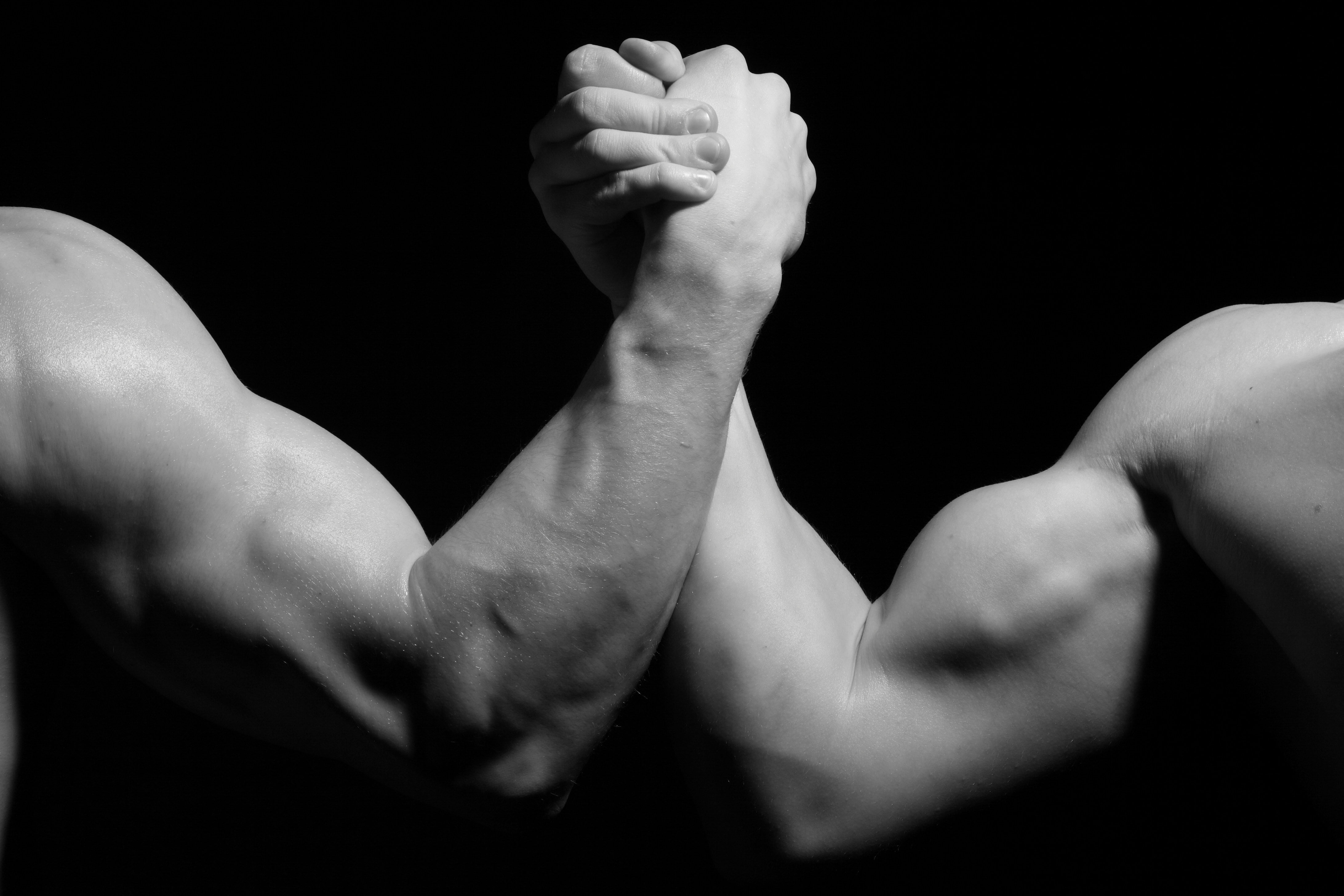 Arm wrestling, black, 4K, white, HD Wallpaper
