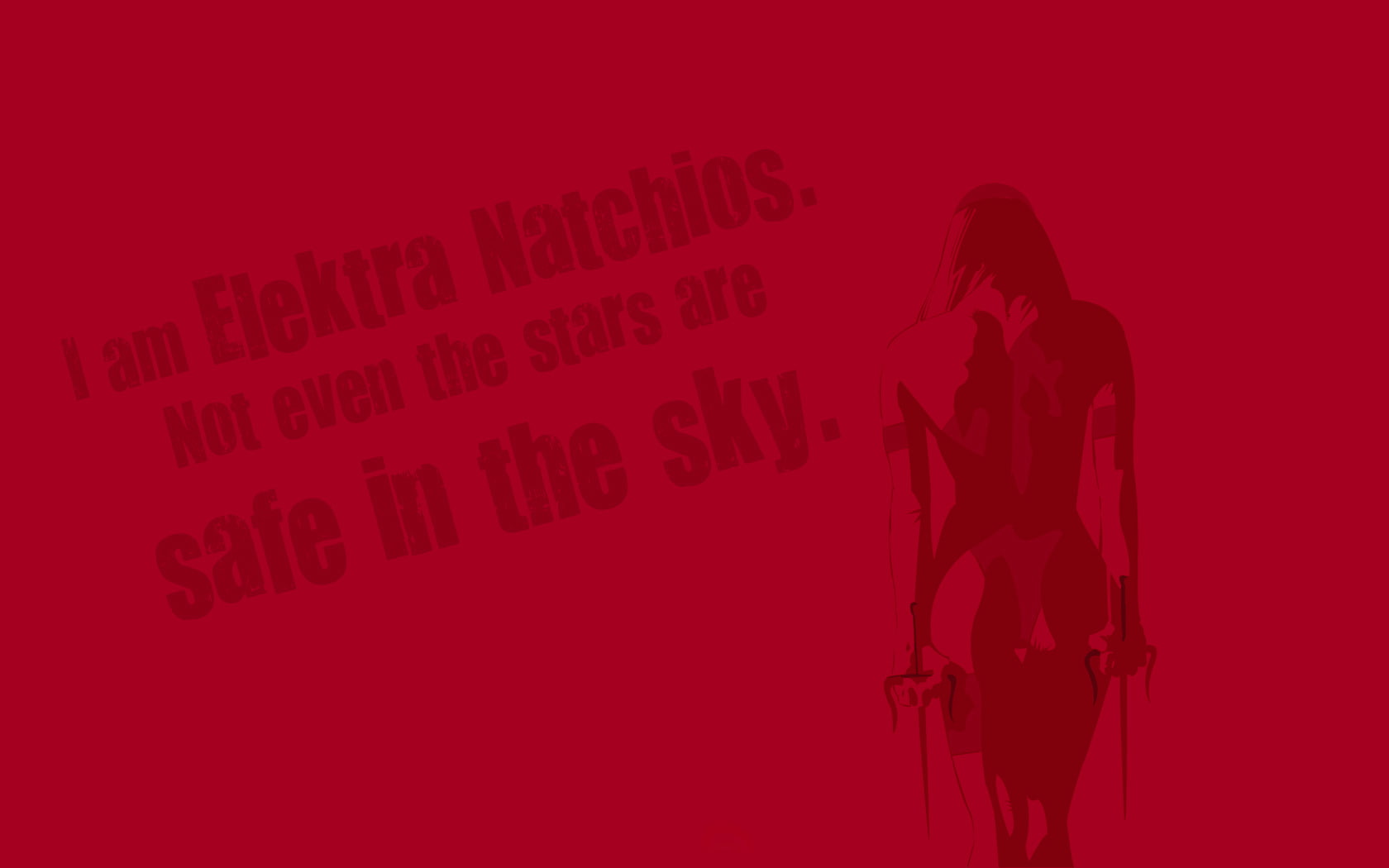 red, even, sky, hd, safe, elektra, cartoon/comic, artwork, daredevil, stars, natchios, 720P, iam, now, HD Wallpaper
