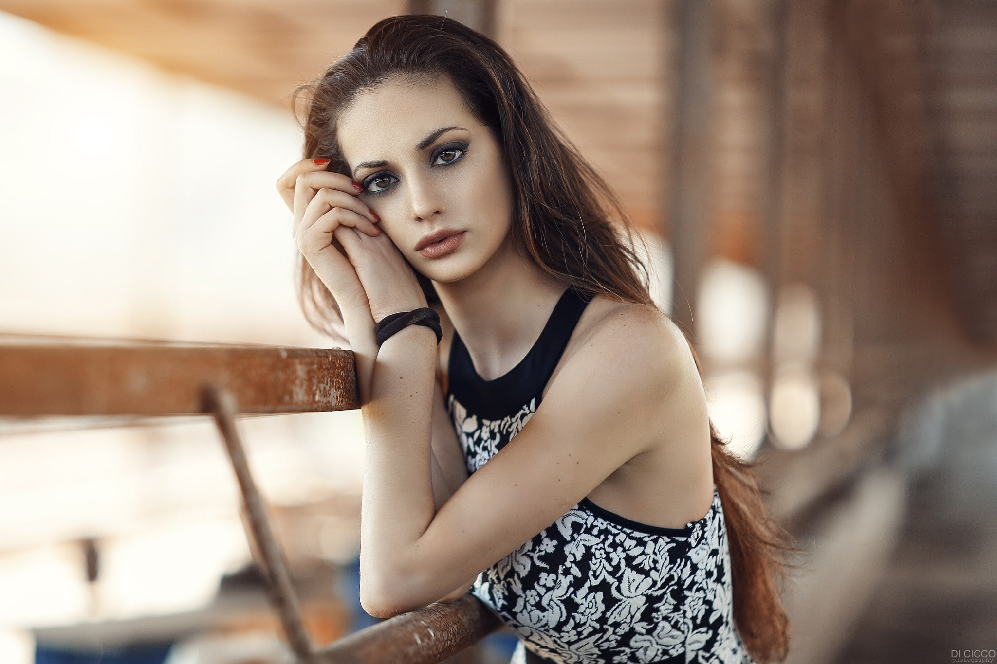 hair, focus on foreground, long hair, young women, lips, adult, women, looking at viewer, young adult, beautiful people, makeup, depth of field, looking, HD Wallpaper