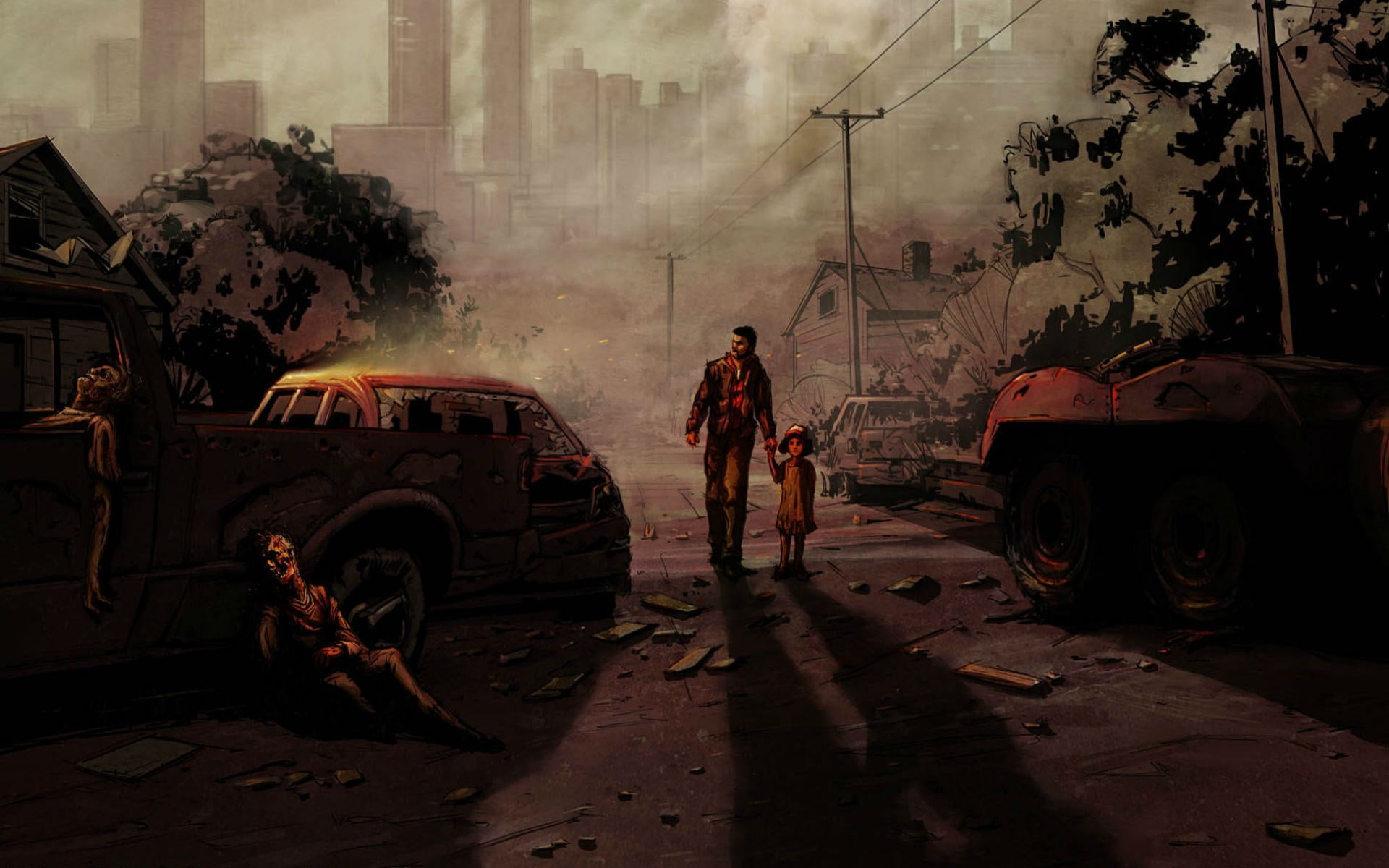 street, accidents and disasters, land vehicle, transportation, destruction, road, mode of transportation, people, men, smoke - physical structure, motor vehicle, HD Wallpaper