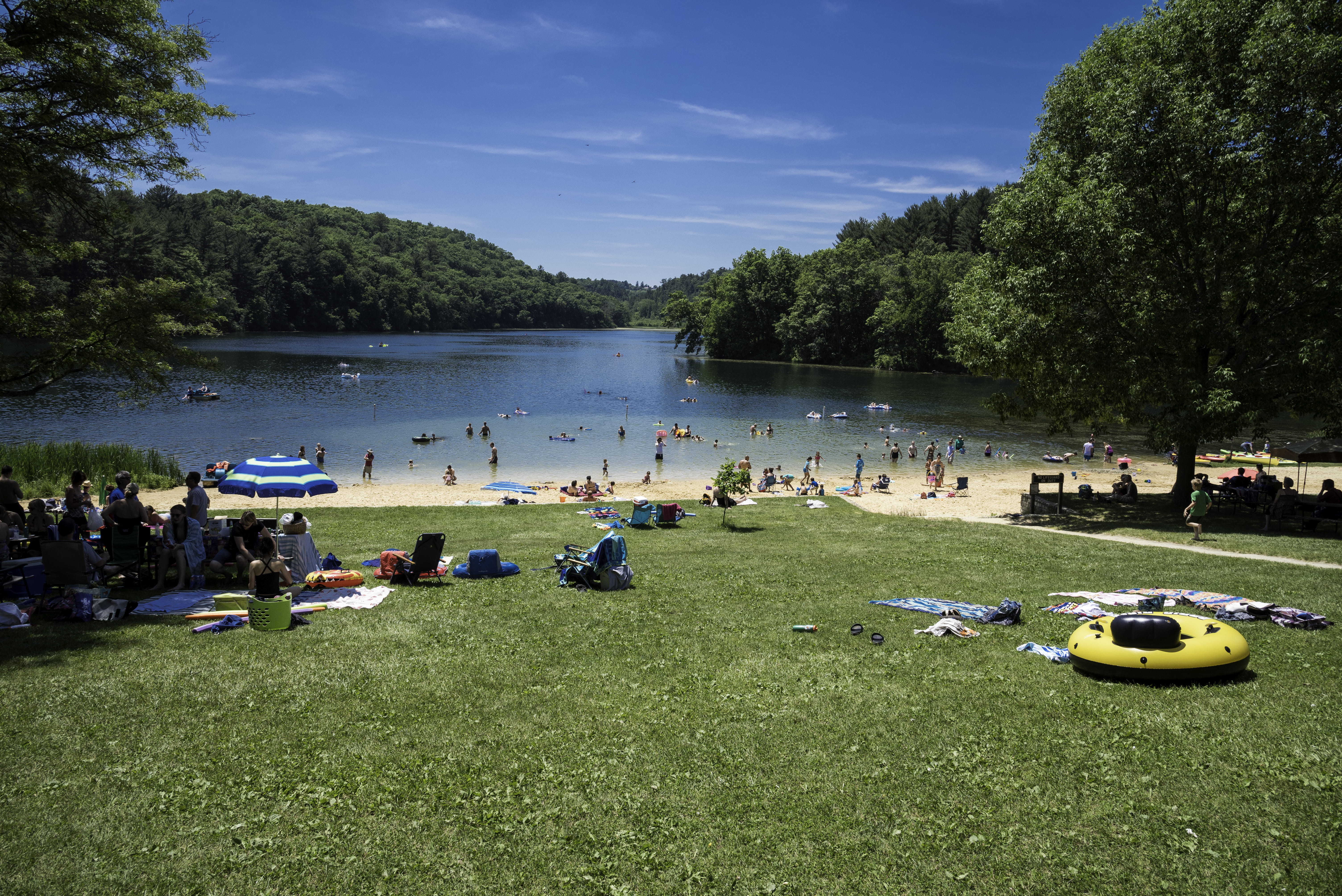 landscape, United States, car, water, public domain, group of people, outdoors, state, day, large group of people, park, photos, sunny, nature, real people, HD Wallpaper