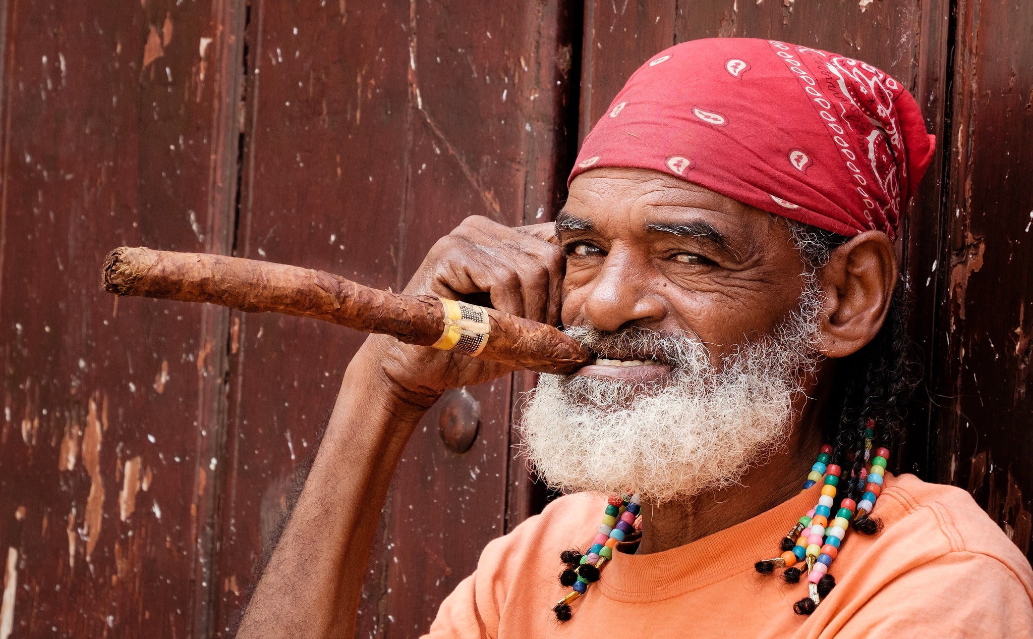 cigar, the old man, Cuba, beard, 1080P, HD Wallpaper