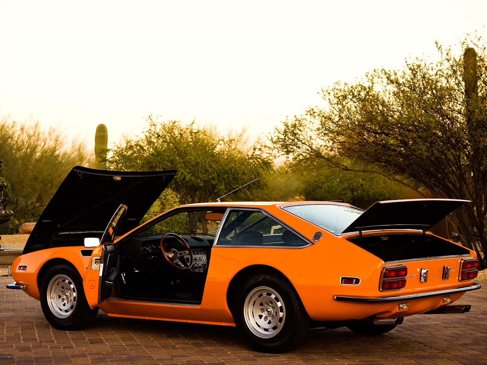 720P, supercar, jarama, interior, 400, 1972, classic, lamborghini, gts, supercars, HD Wallpaper