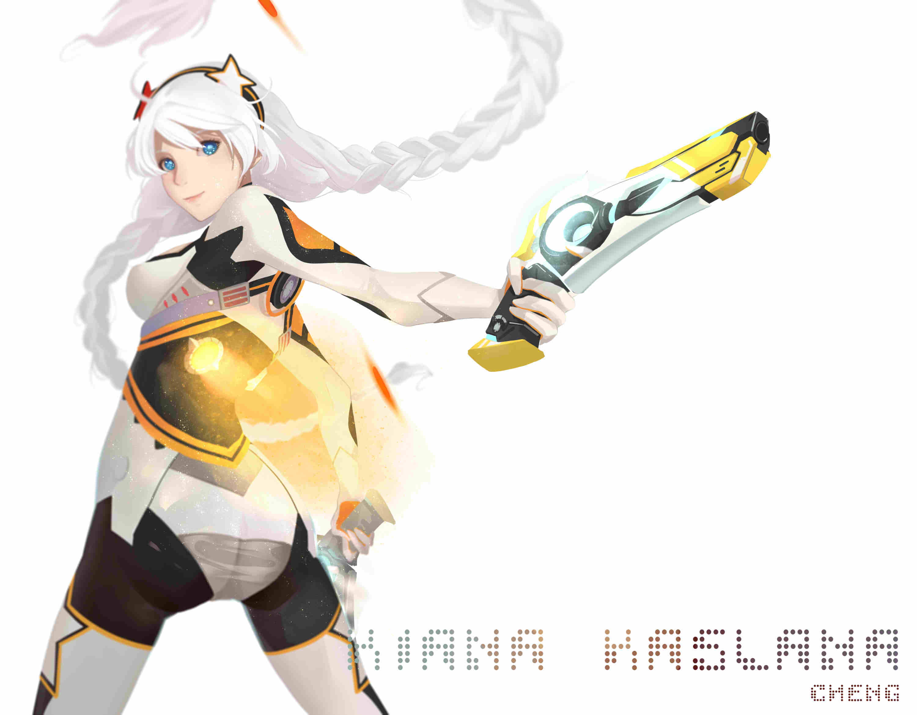 costume, brightly lit, anime, 2K, fashion, one person, digital composite, dancing, cut out, women, Kiana Kaslana, three quarter length, arts culture and entertainment, HD Wallpaper