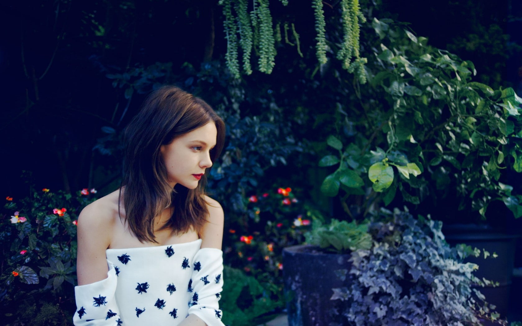hair, young adult, brown hair, lifestyles, long hair, waist up, teenager, Carey Mulligan, standing, real people, one person, model, nature, tree, contemplation, HD Wallpaper