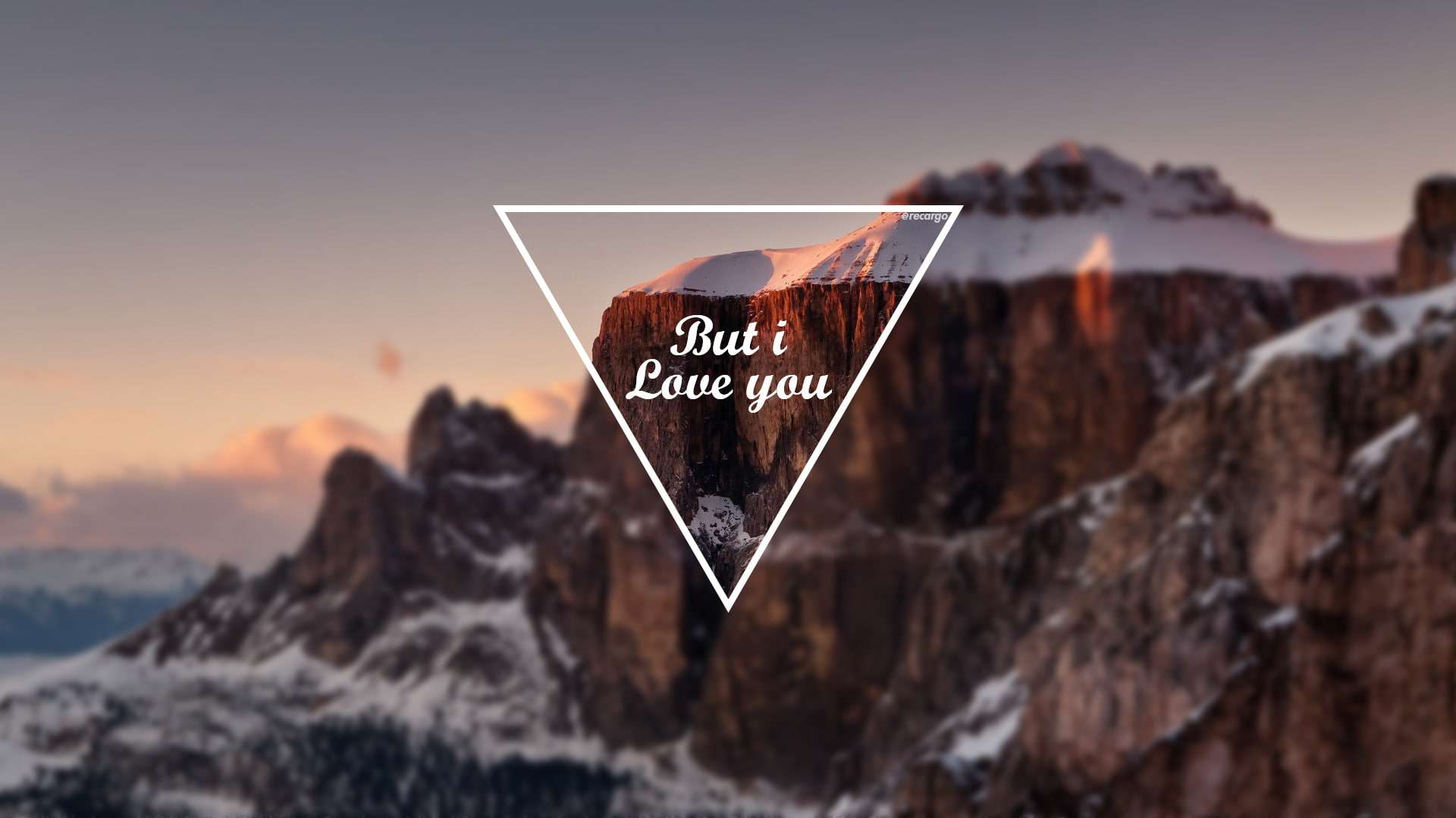 triangle, 1080P, love, mountains, mountain top, HD Wallpaper