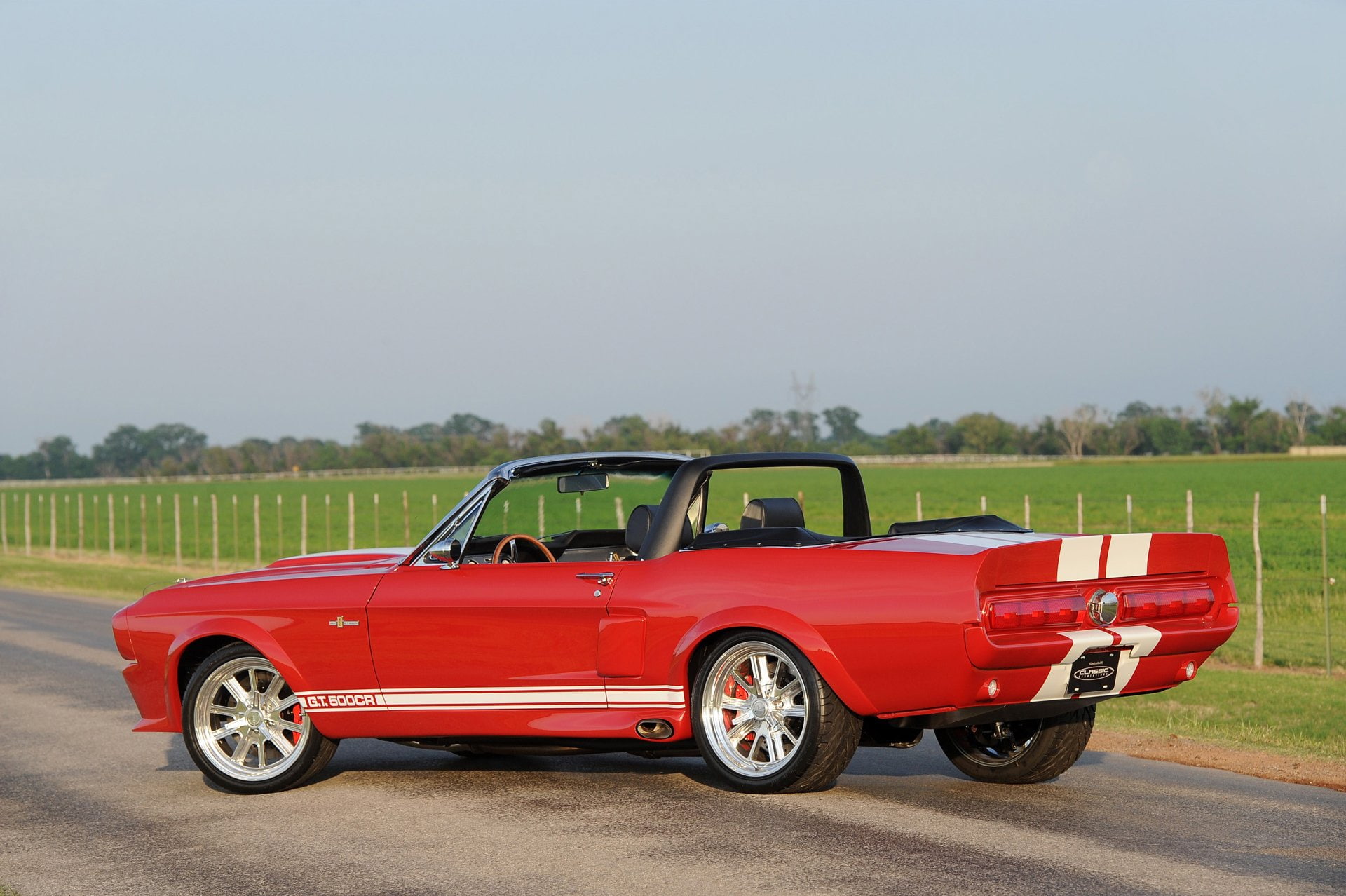 Classic Car, Ford, Shelby GT500 Classic Recreation, Muscle Car, Red Car, 1080P, Convertible, HD Wallpaper