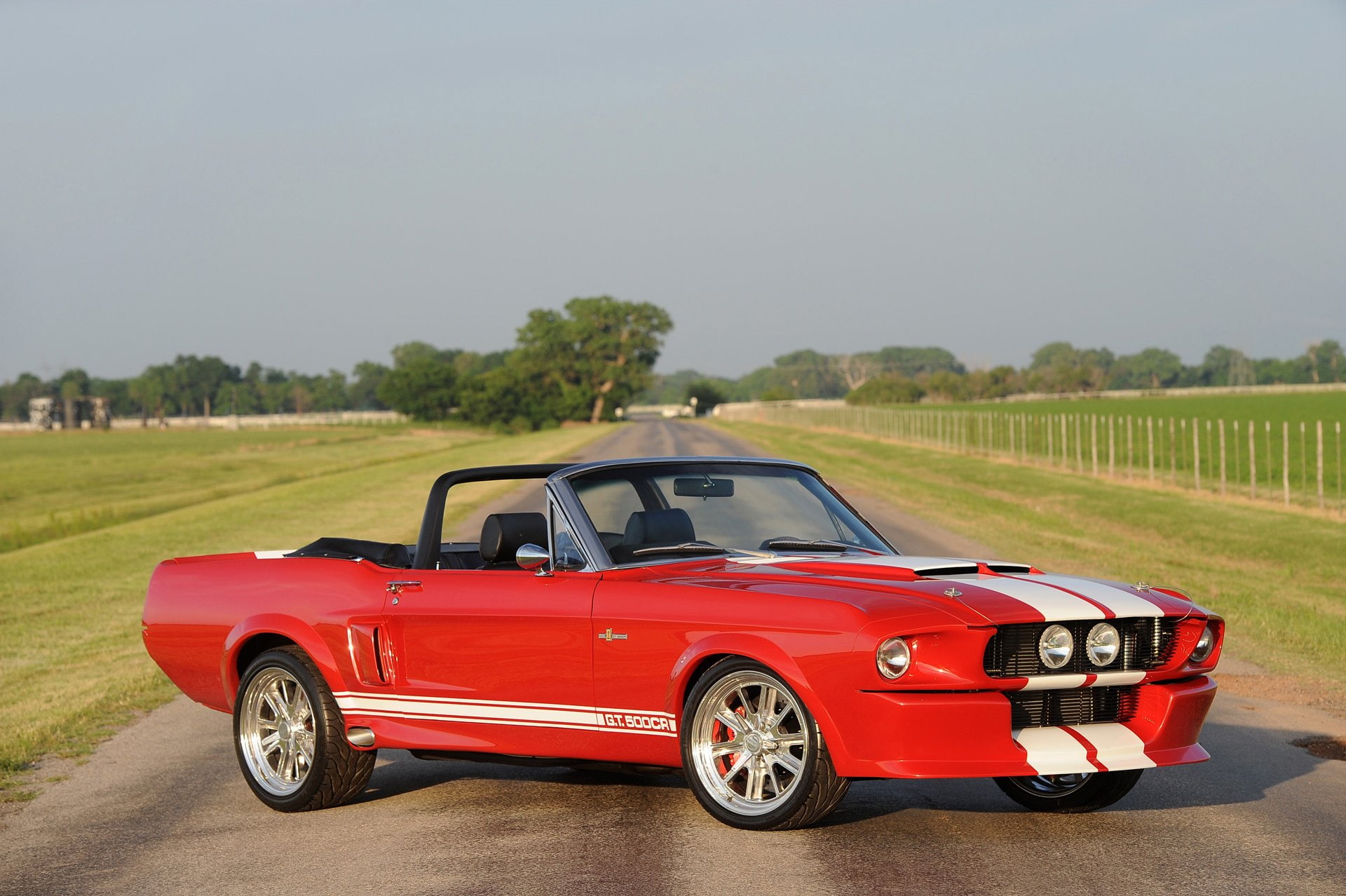 Classic Car, 1080P, Convertible, Muscle Car, Shelby GT500 Classic Recreation, Ford, Red Car, HD Wallpaper