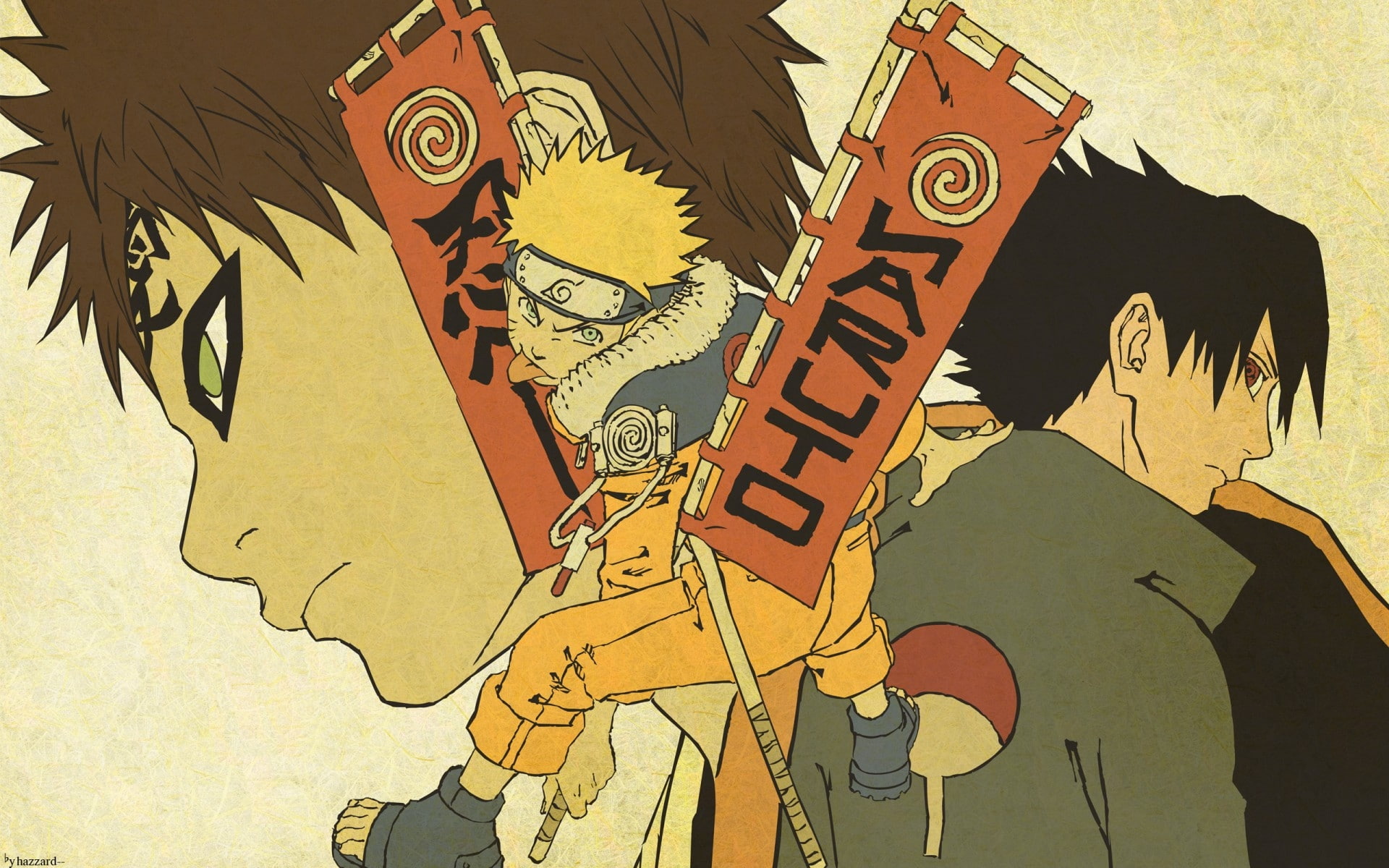 art, Naruto: Shippuden, Uchiha Sasuke, x, gaara, hd, 1080P, anime, uzumaki, naruto, uchiha, sasuke, shippuden, HD Wallpaper
