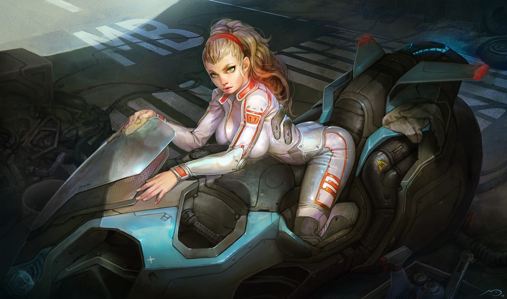 future, land Vehicle, sitting, illustration, day, full length, real people, young women, black, childhood, blue, riding, mode of transportation, art, lifestyles, HD Wallpaper